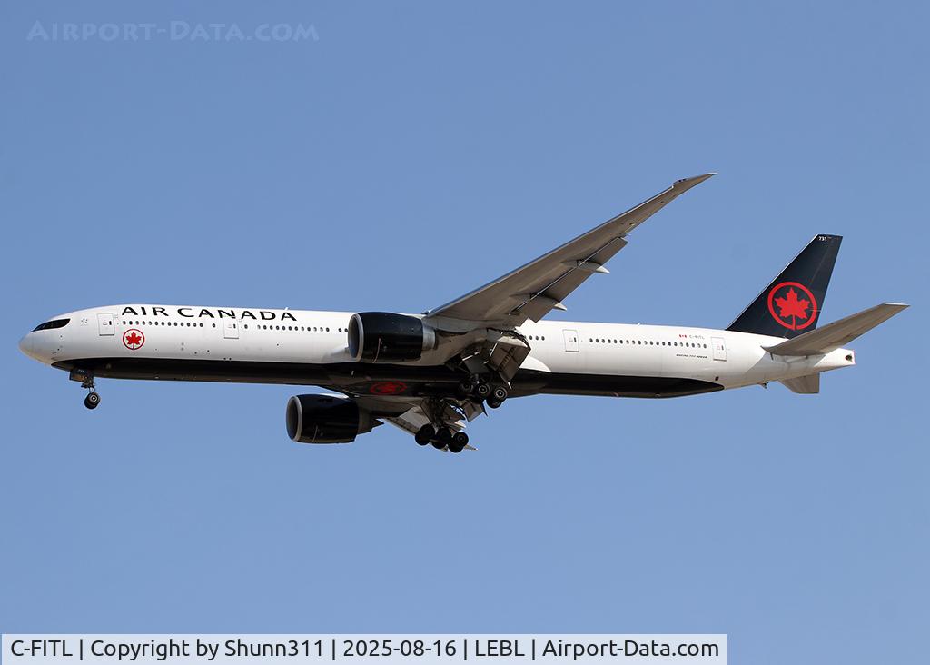 C-FITL, 2007 Boeing 777-333/ER C/N 35256, Landing rwy 24R in new c/s