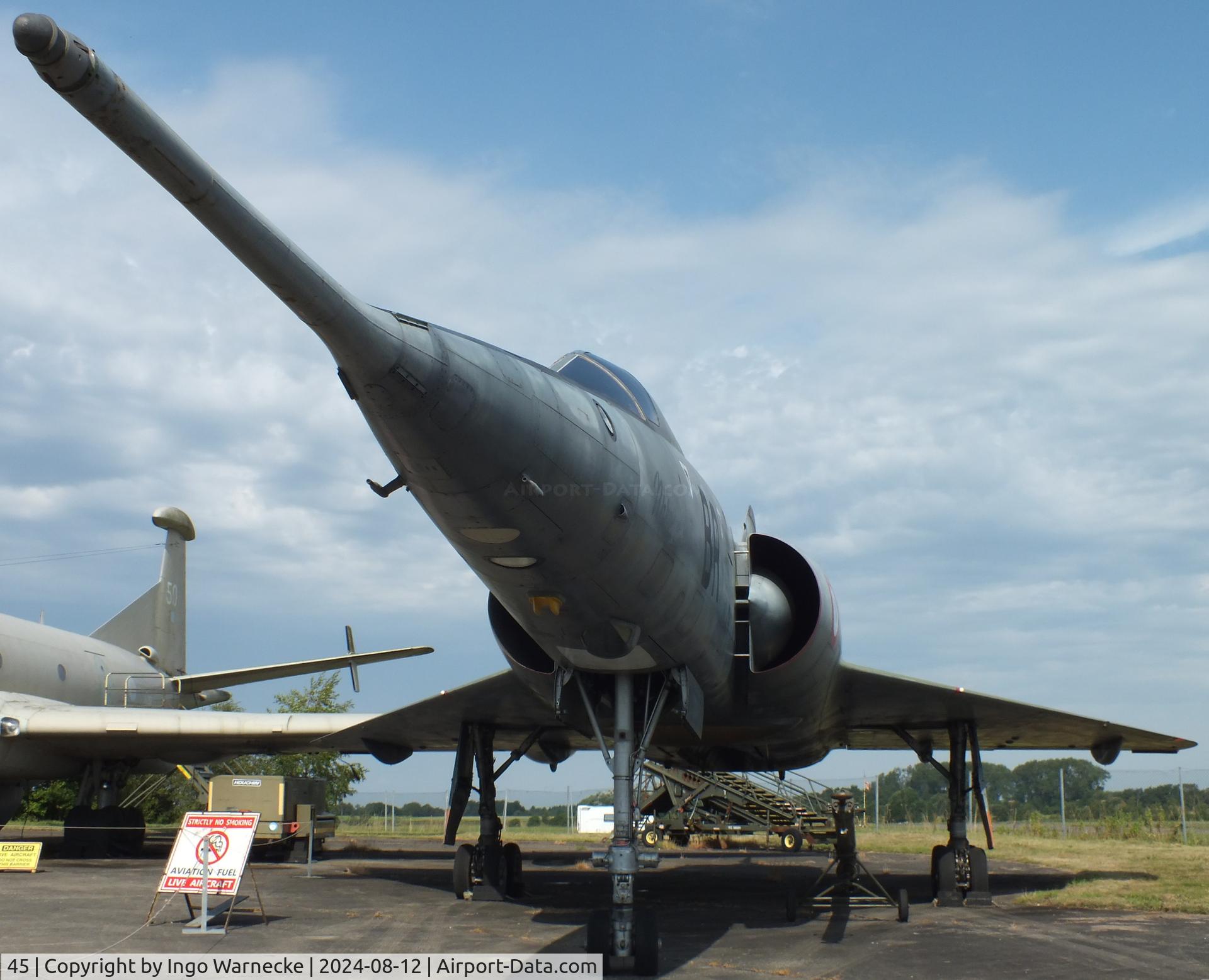 45, 1966 Dassault Mirage IVA C/N 45, Dassault Mirage IV A at the Yorkshire Air Museum, Elvington