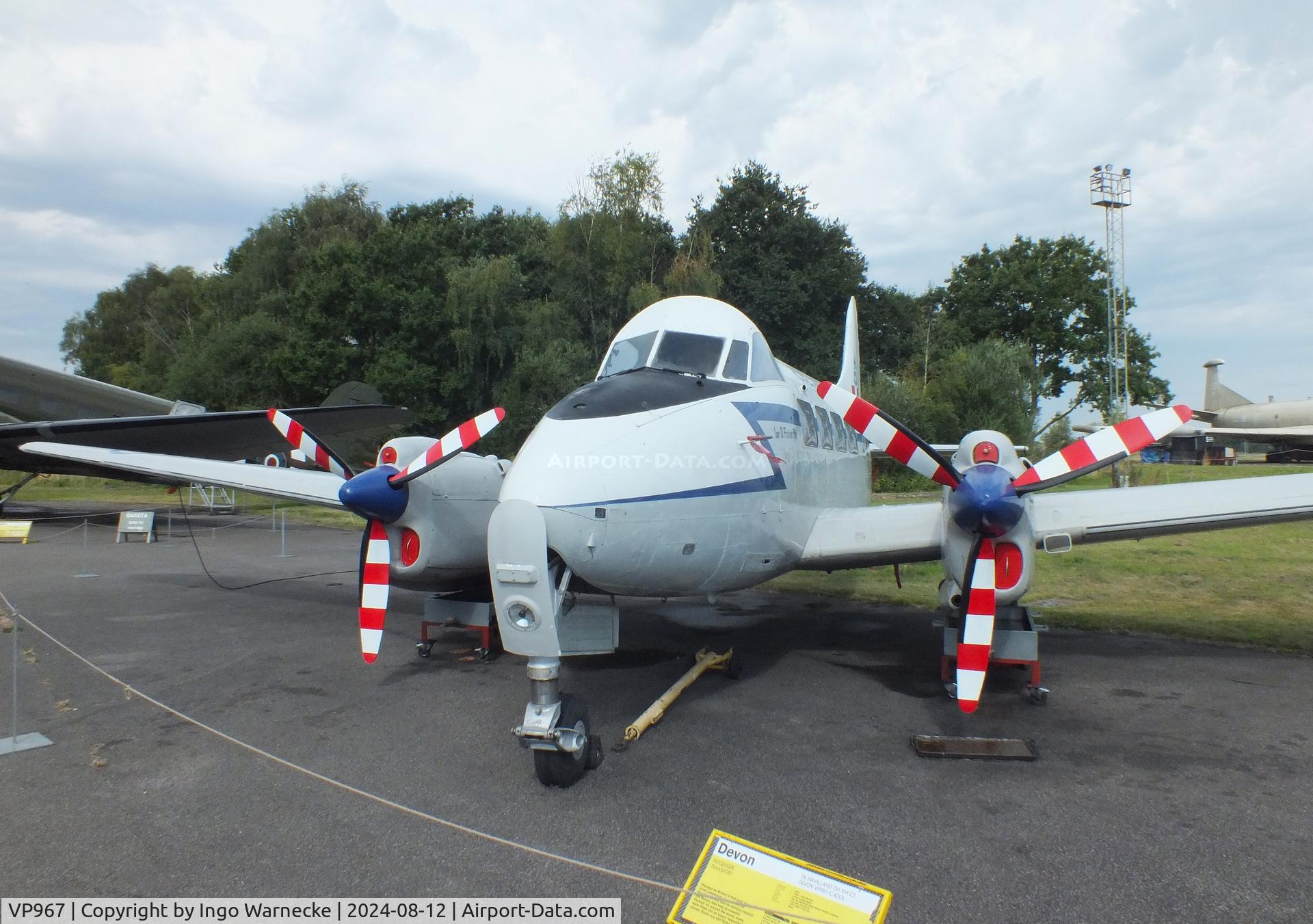 VP967, 1948 De Havilland DH-104 Devon C.2 C/N 04220, De Havilland D.H.104 Devon C2 at the Yorkshire Air Museum, Elvington