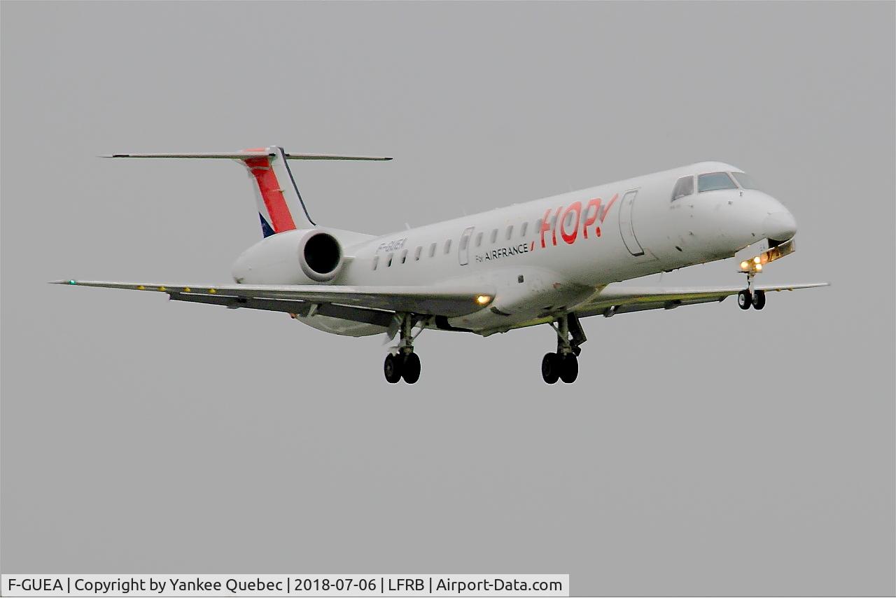 F-GUEA, 2000 Embraer EMB-145MP (ERJ-145MP) C/N 145342, Short approach rwy 07R, Brest Bretagne airport (LFRB-BES)