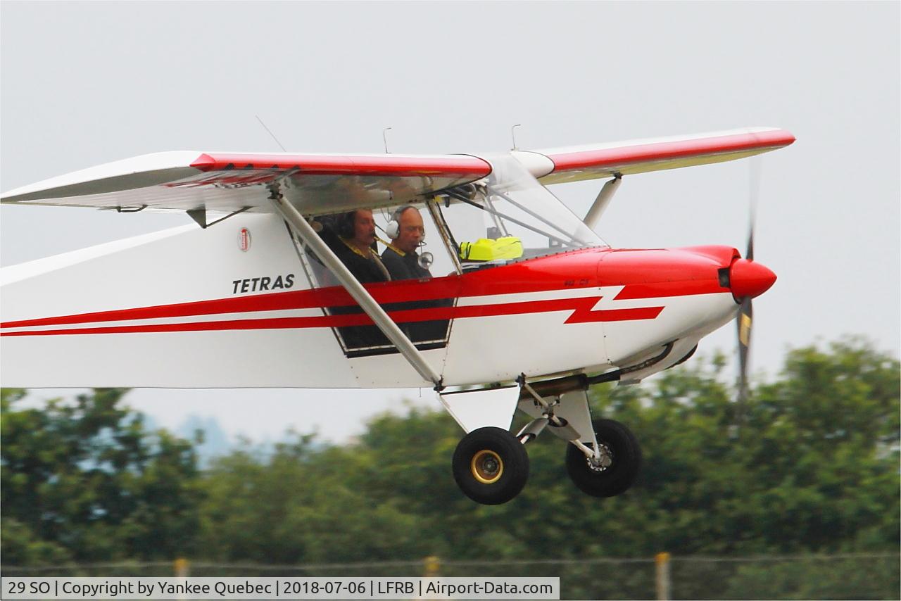 29 SO, Humbert Tétras 912BS C/N Not found 29 SO, Landing rwy 25L, Brest Bretagne airport (LFRB-BES)