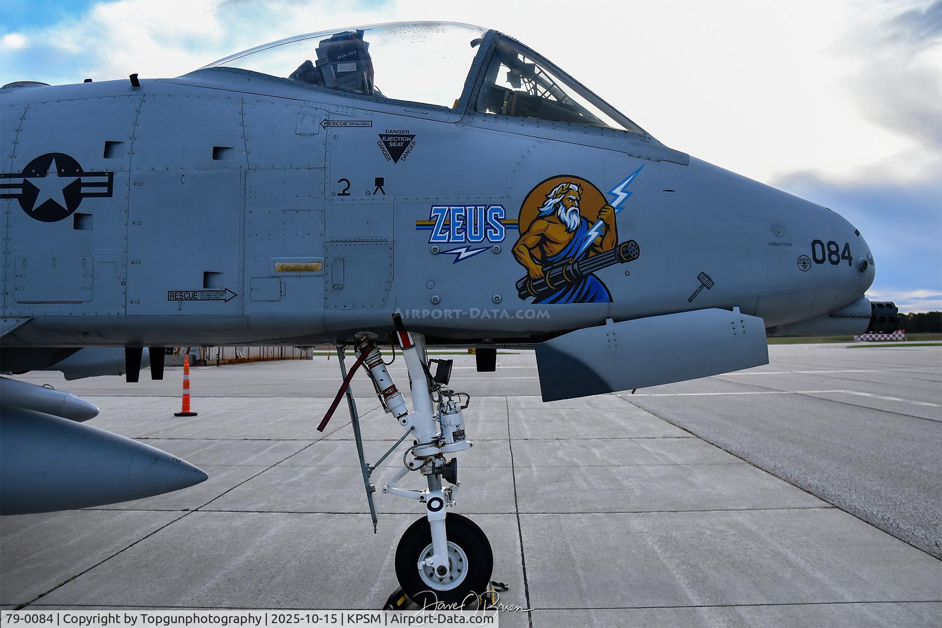 79-0084, 1979 Fairchild Republic A-10C Thunderbolt II C/N A10-0348, Displaying ZEUS nose art