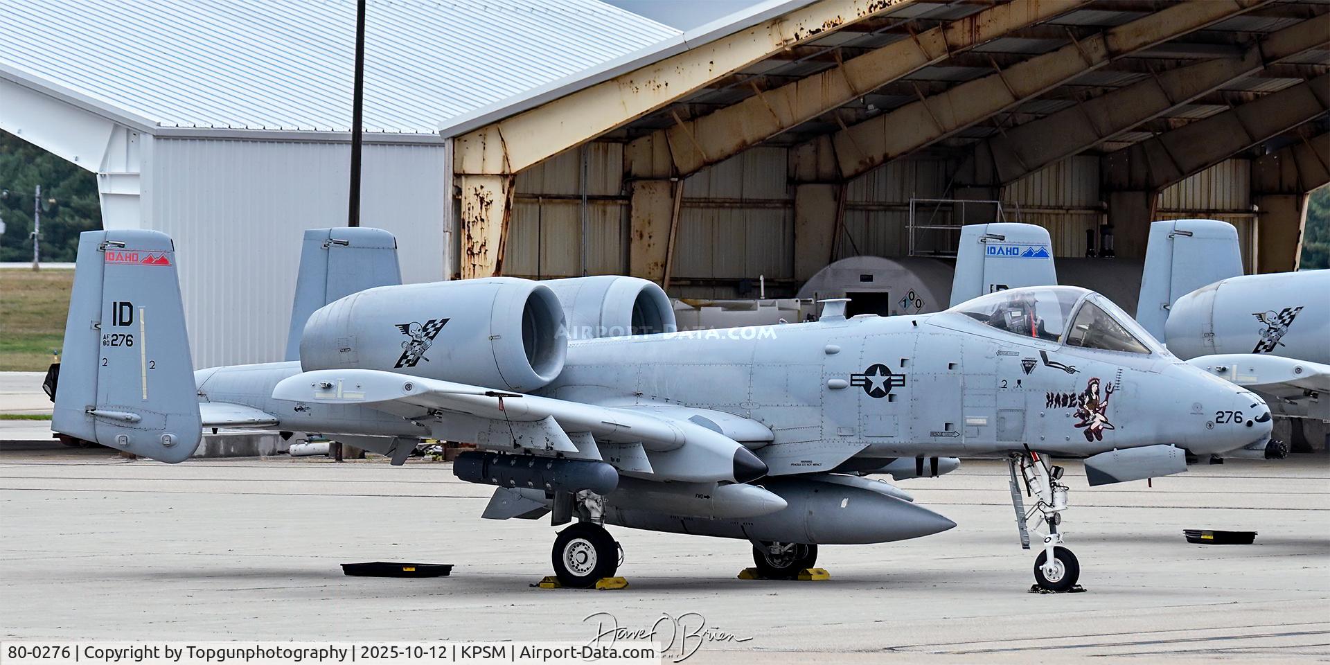80-0276, 1980 Fairchild Republic A-10C Thunderbolt II C/N A10-0626, HADES nose art after returning from overseas