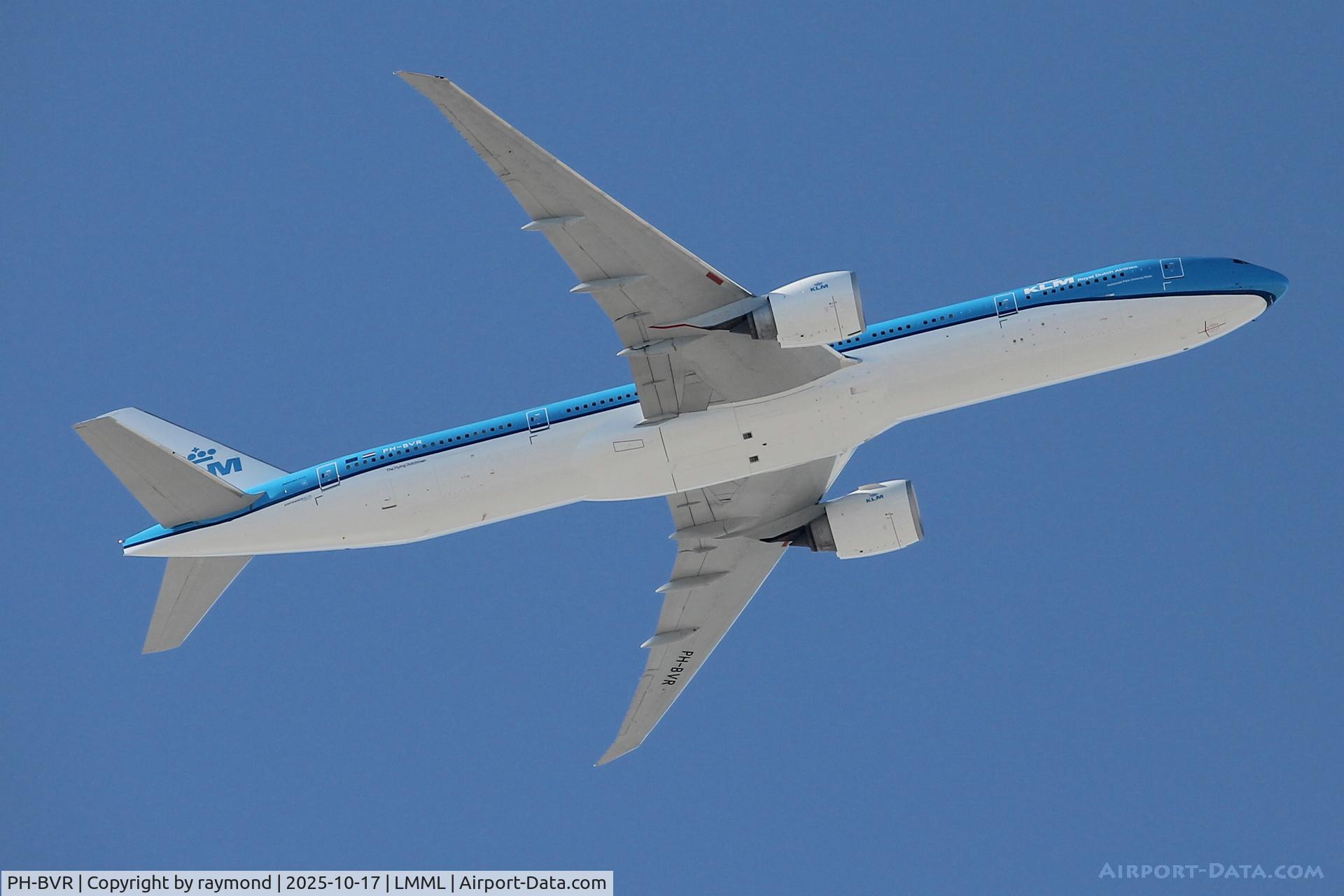 PH-BVR, 2016 Boeing 777-306/ER C/N 61603, Boeing 777-306/ER reg PH-BVR of KLM departing from Malta after being freshly painted by Aircraft Cosmetics Malta. PH-BVR, 2016 Boeing 777-306/ER C/N 61603, Boeing 777-306/ER reg PH-BVR of KLM departing from Malta after being freshly painted by Aircraft Cosmetics Malta.