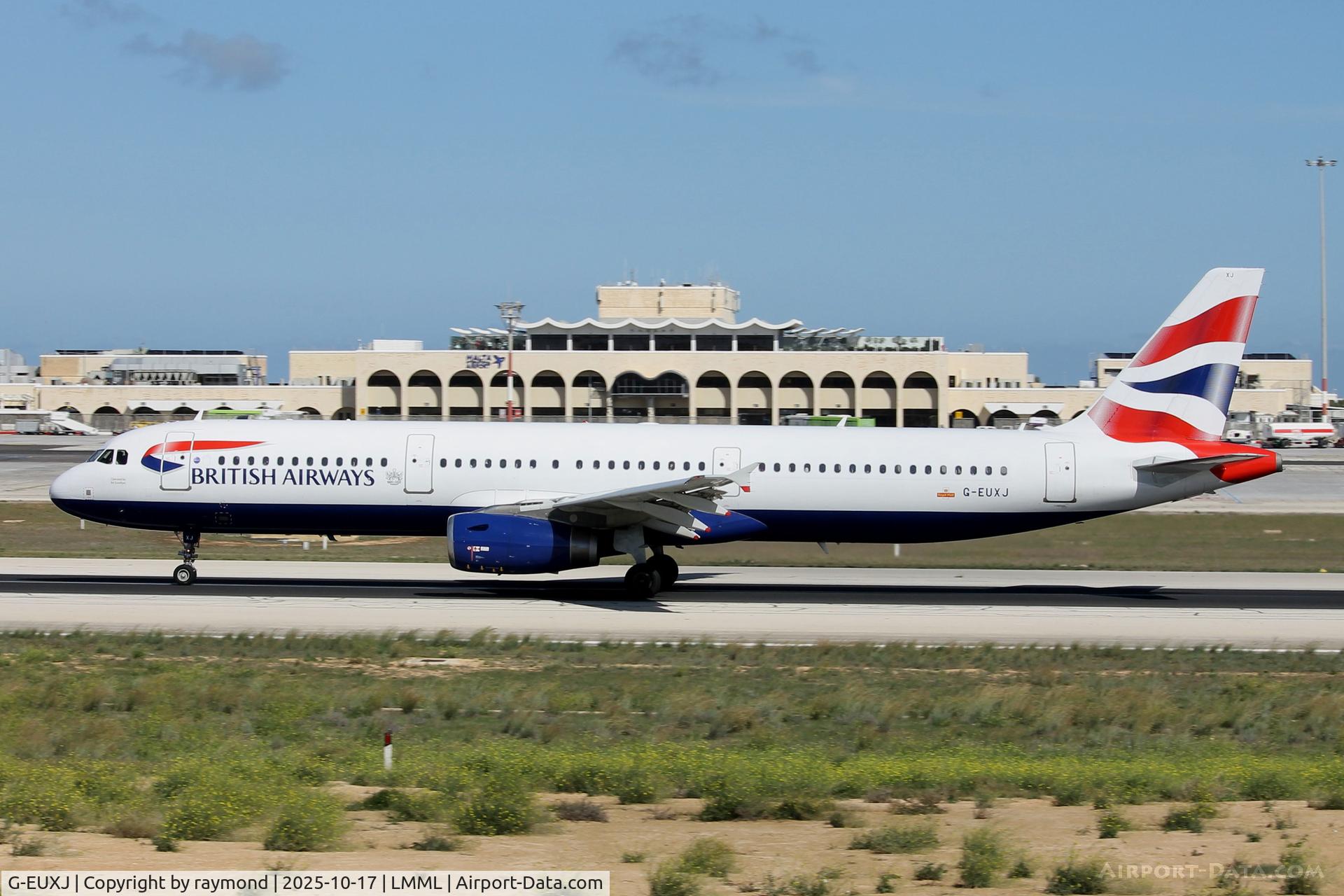 G-EUXJ, 2007 Airbus A321-231 C/N 3081, British Airways Airbus A321-231 reg G-EUXJ departing RW31 to LGW.