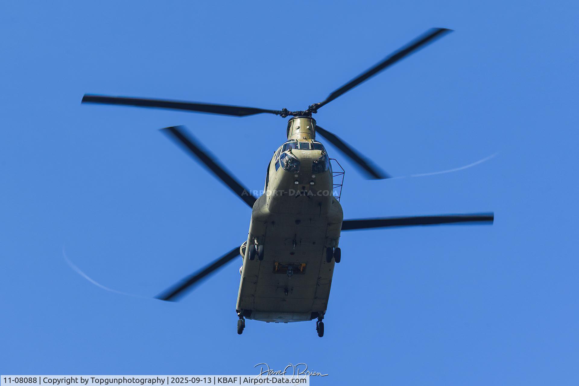 11-08088, 2012 Boeing CH-47F C/N M8088, NOMAD88 flying over Barnes ANGB 11-08088, 2012 Boeing CH-47F C/N M8088, NOMAD88 flying over Barnes ANGB