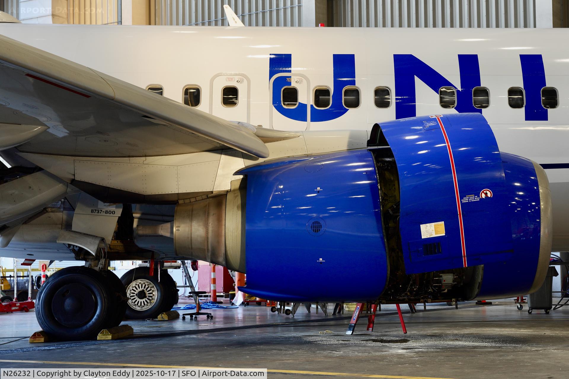 N26232, 1999 Boeing 737-824 C/N 28942, CFM56 SFO 2025 N26232, 1999 Boeing 737-824 C/N 28942, CFM56 SFO 2025