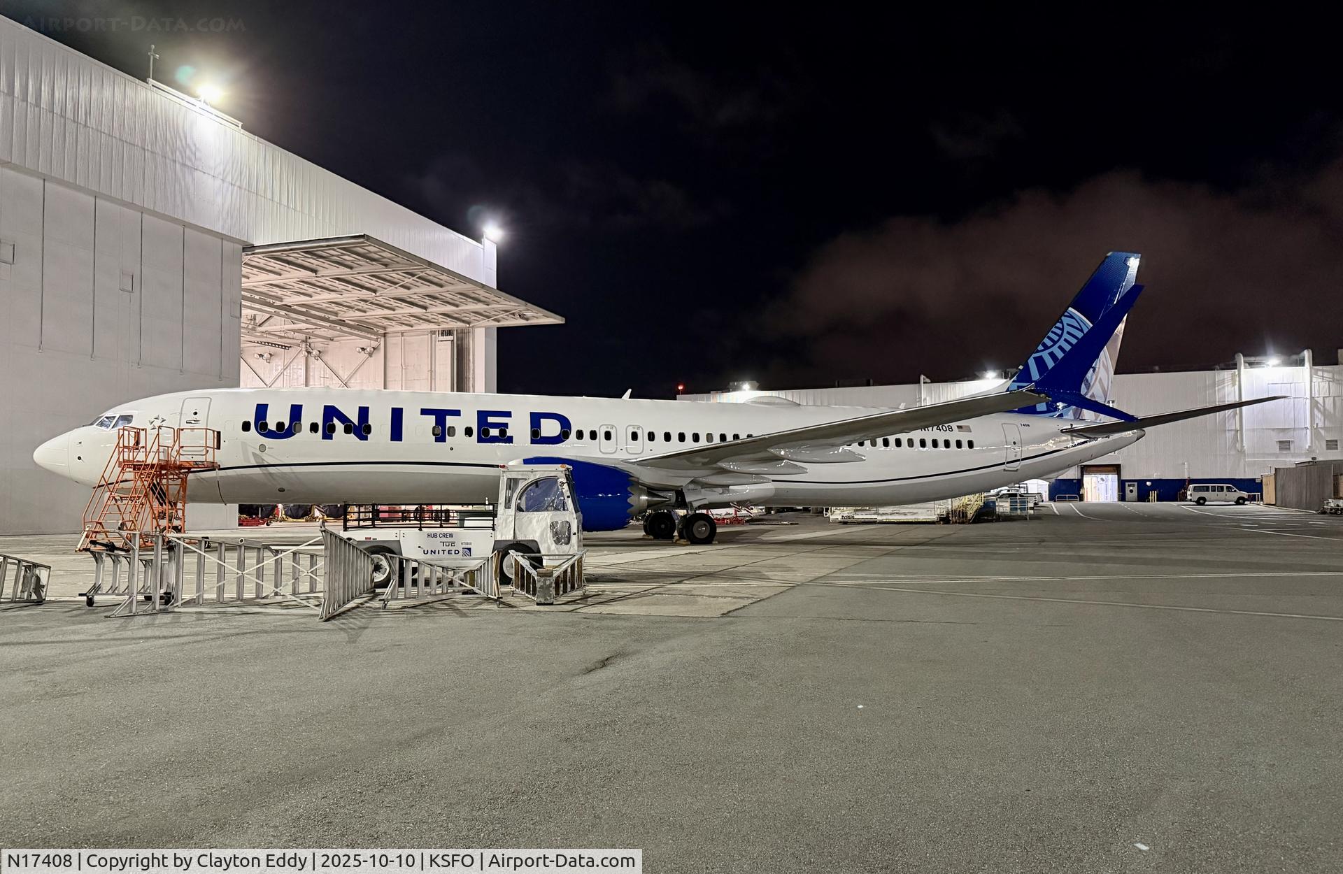 N17408, 2025 Boeing 737 MAX 9 C/N 68817, SFO 2025 N17408, 2025 Boeing 737 MAX 9 C/N 68817, SFO 2025