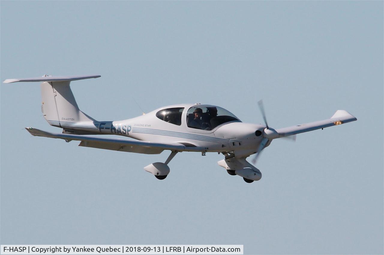 F-HASP, 2007 Diamond DA-40 Diamond Star C/N 40.281, Short approach rwy 07R, Brest Bretagne airport (LFRB-BES)