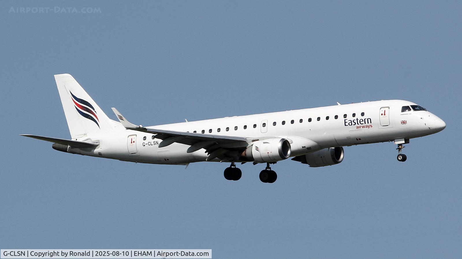 G-CLSN, 2007 Embraer 190LR (ERJ-190-100LR) C/N 19000130, at spl