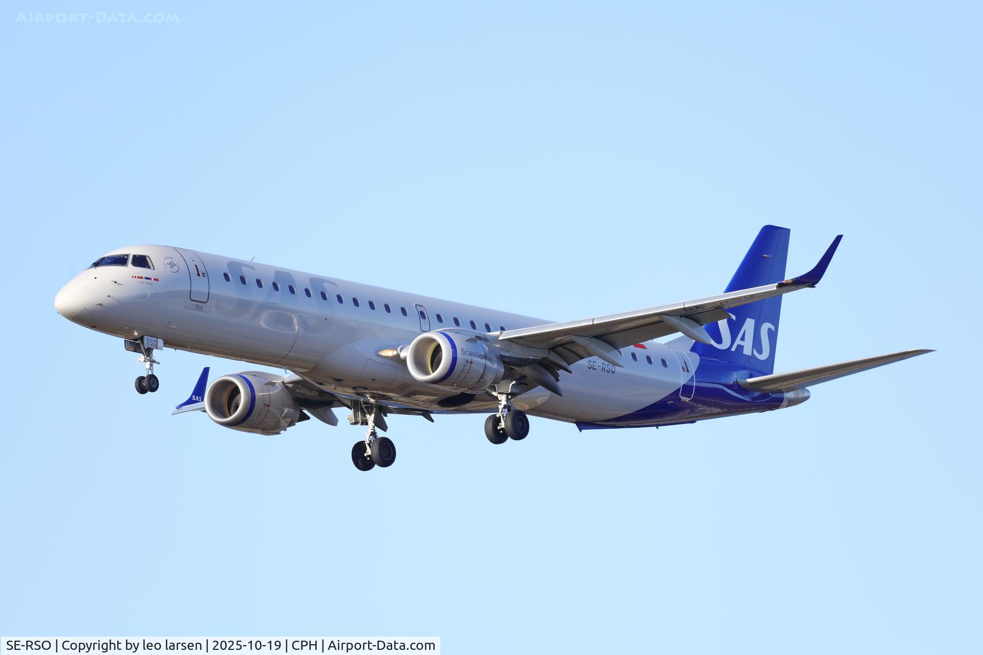 SE-RSO, 2008 Embraer 195LR (ERJ-190-200LR) C/N 19000168, Copenhagen 19.10.2025