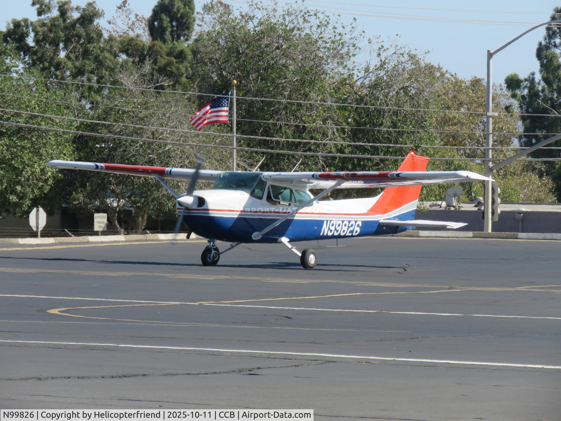 N99826, 1985 Cessna 172P C/N 17276514, Holding short for inbound traffic