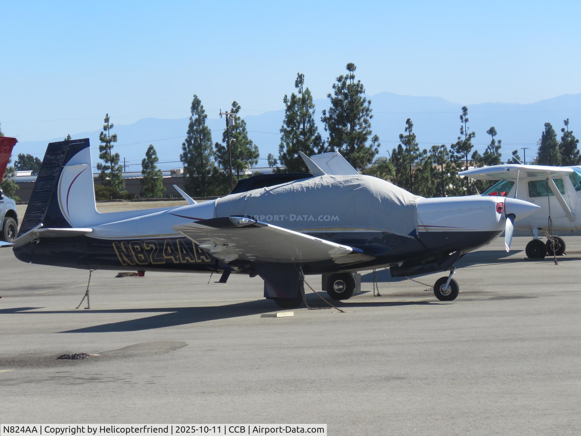 N824AA, 1984 Mooney M20K C/N 25-0824, Parked in transit parking