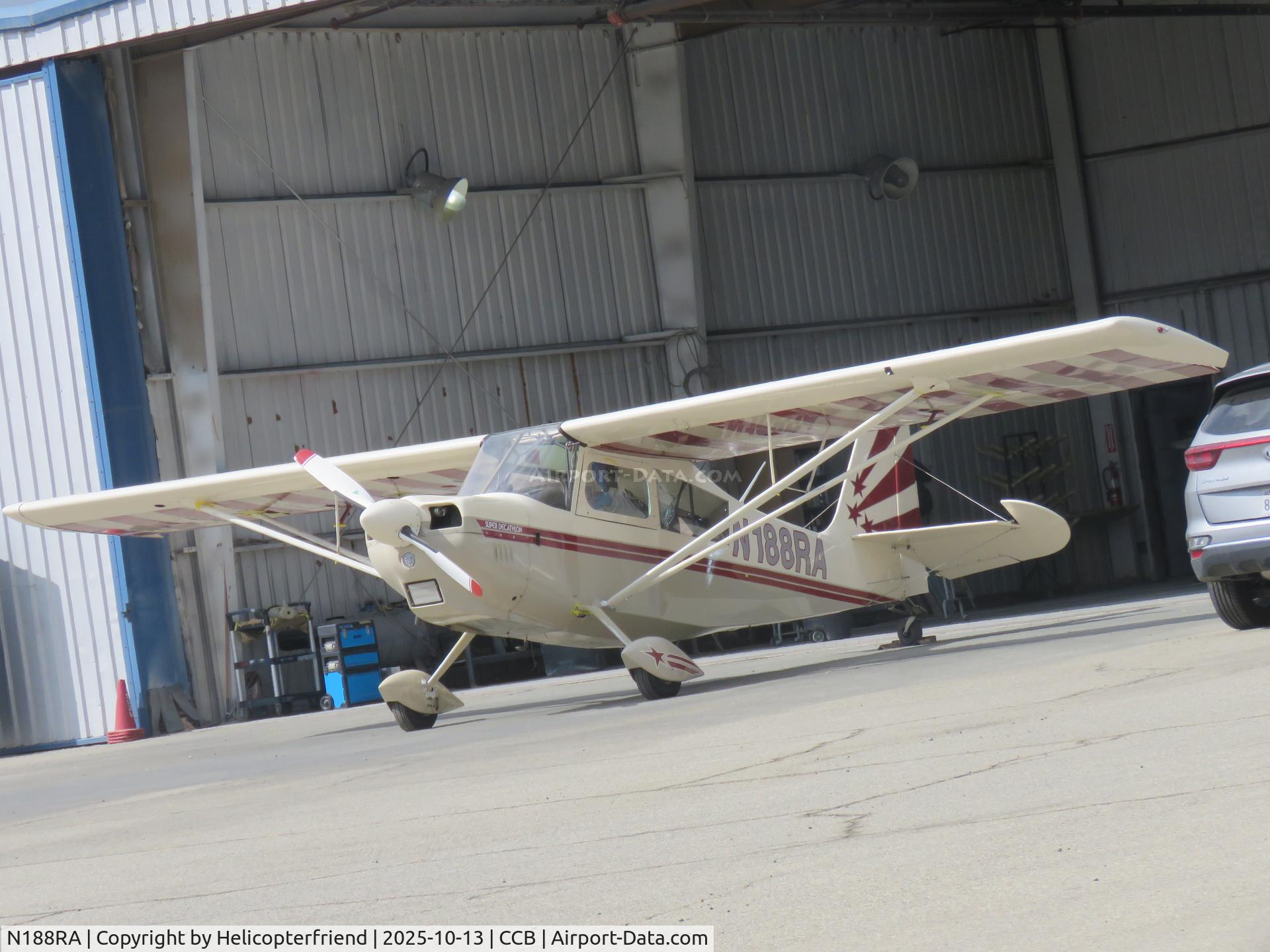 N188RA, 2005 American Champion 8KCAB Decathlon C/N 976-2005, Parked near paint shop