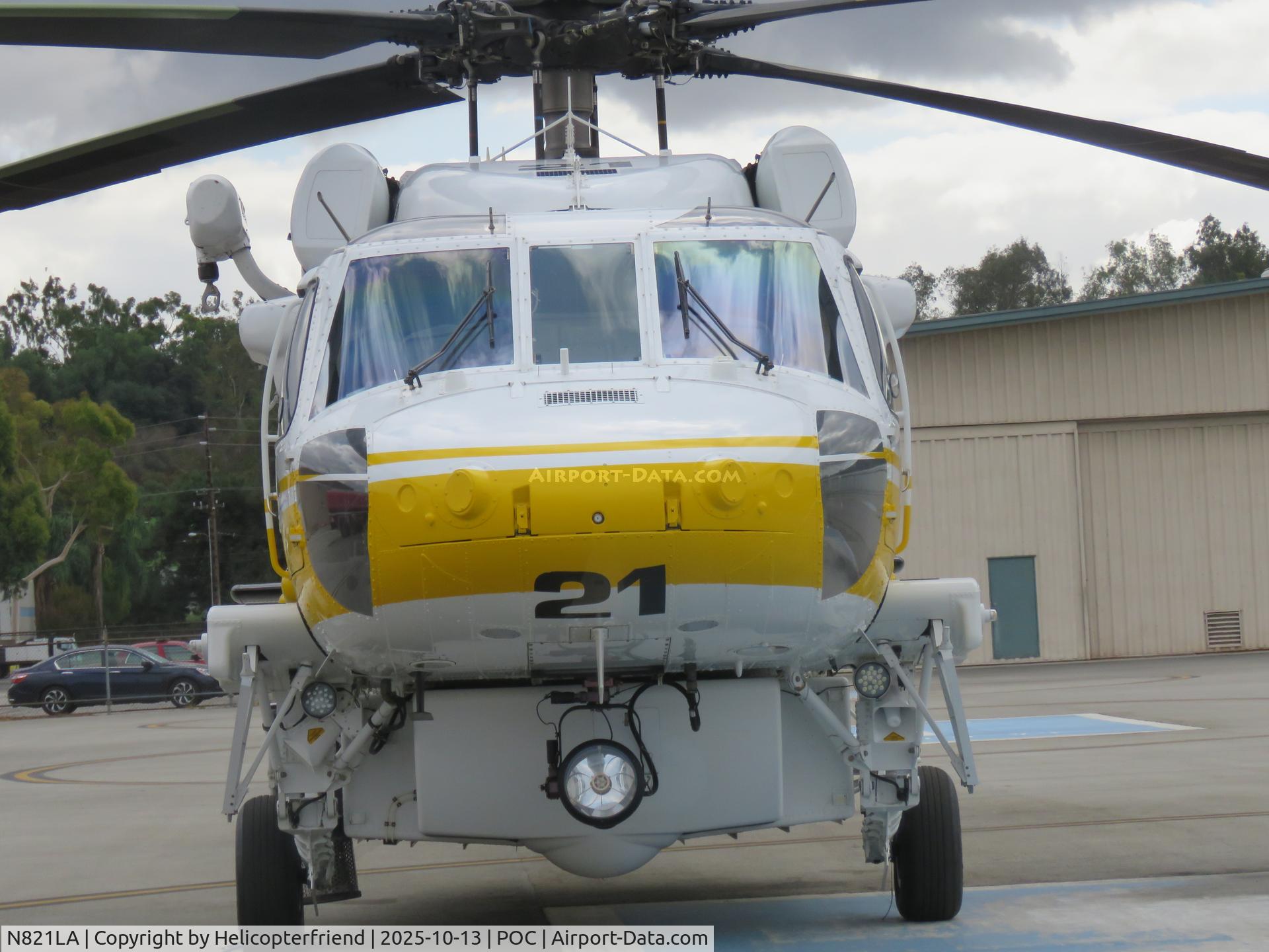 N821LA, 2017 Sikorsky S-70A (Fire Hawk) C/N 70.4023, Parked at LACO pad