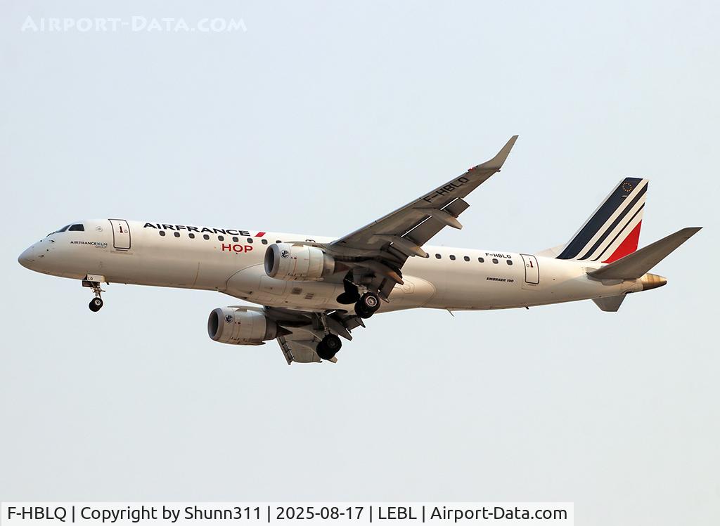 F-HBLQ, 2020 Embraer 190STD (ERJ-190-100STD) C/N 19000773, Landing rwy 24R