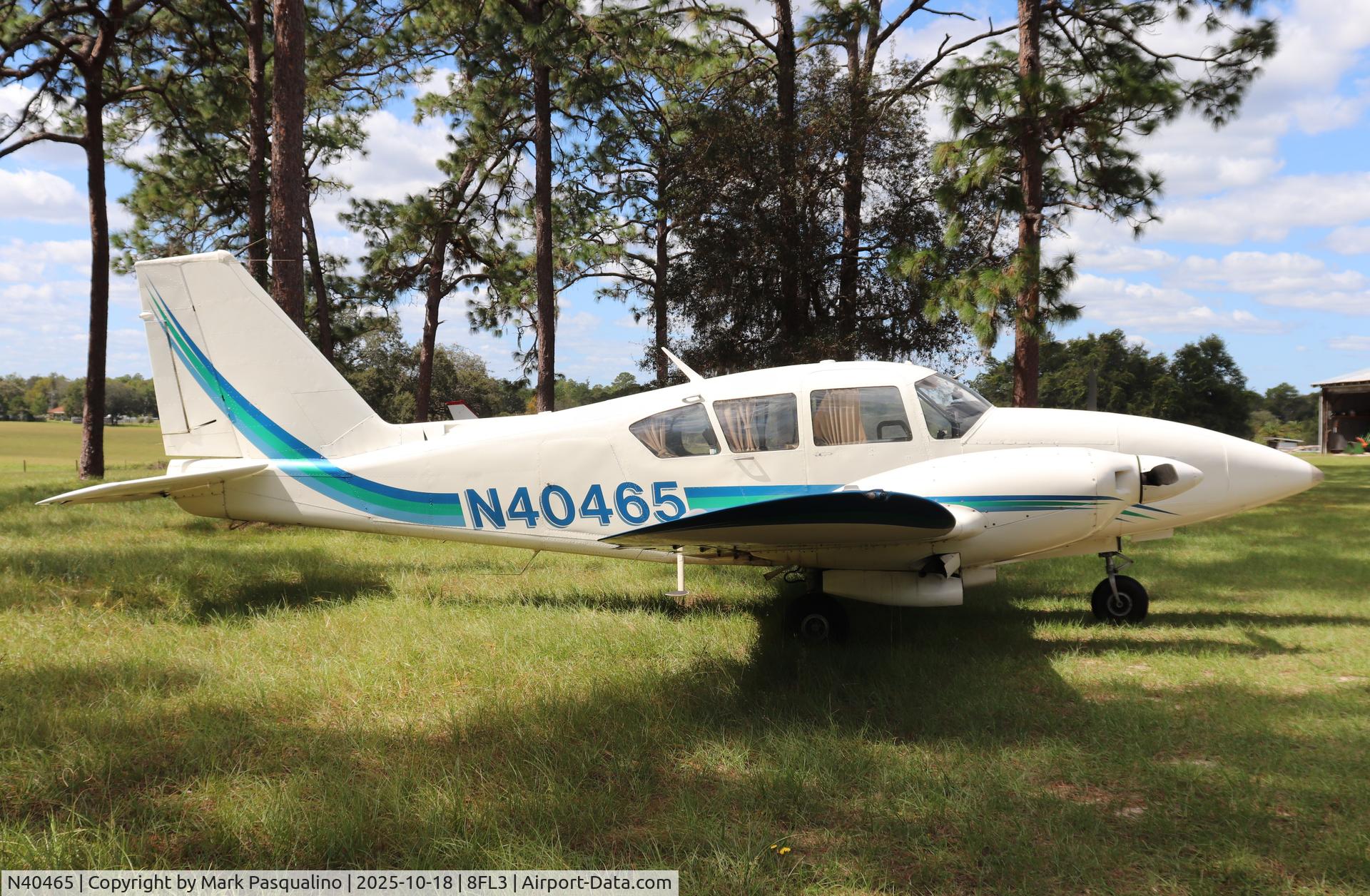 N40465, 1973 Piper PA-23-250 C/N 27-7305182, Piper PA-23-250