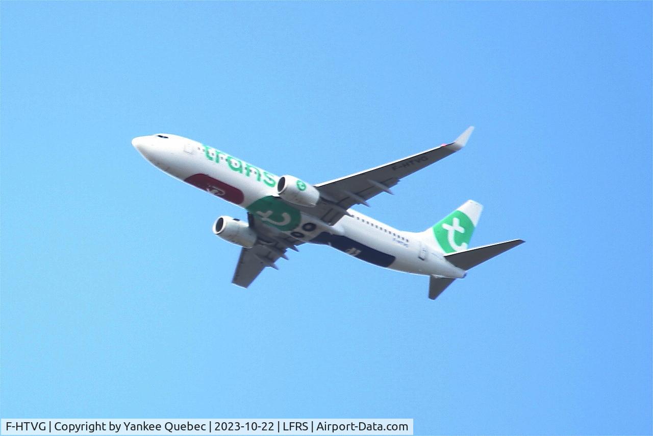 F-HTVG, 2017 Boeing 737-8K2 C/N 62156, long approach rwy 21, Nantes-Atlantique airport (LFRS-NTE)