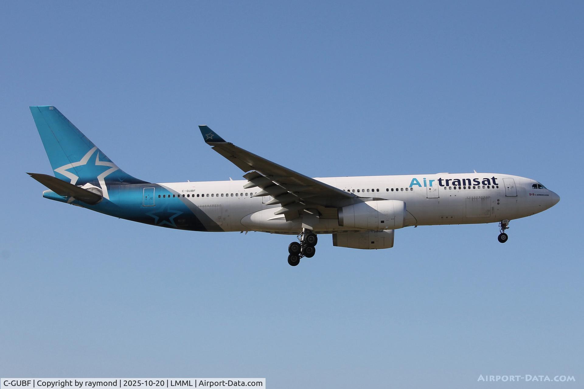 C-GUBF, 1999 Airbus A330-243 C/N 314, Air Transat Airbus A330-243 reg C-GUBF seen landing in Malta RW31, proceeding to Aircraft Cosmetics Malta for repainting.