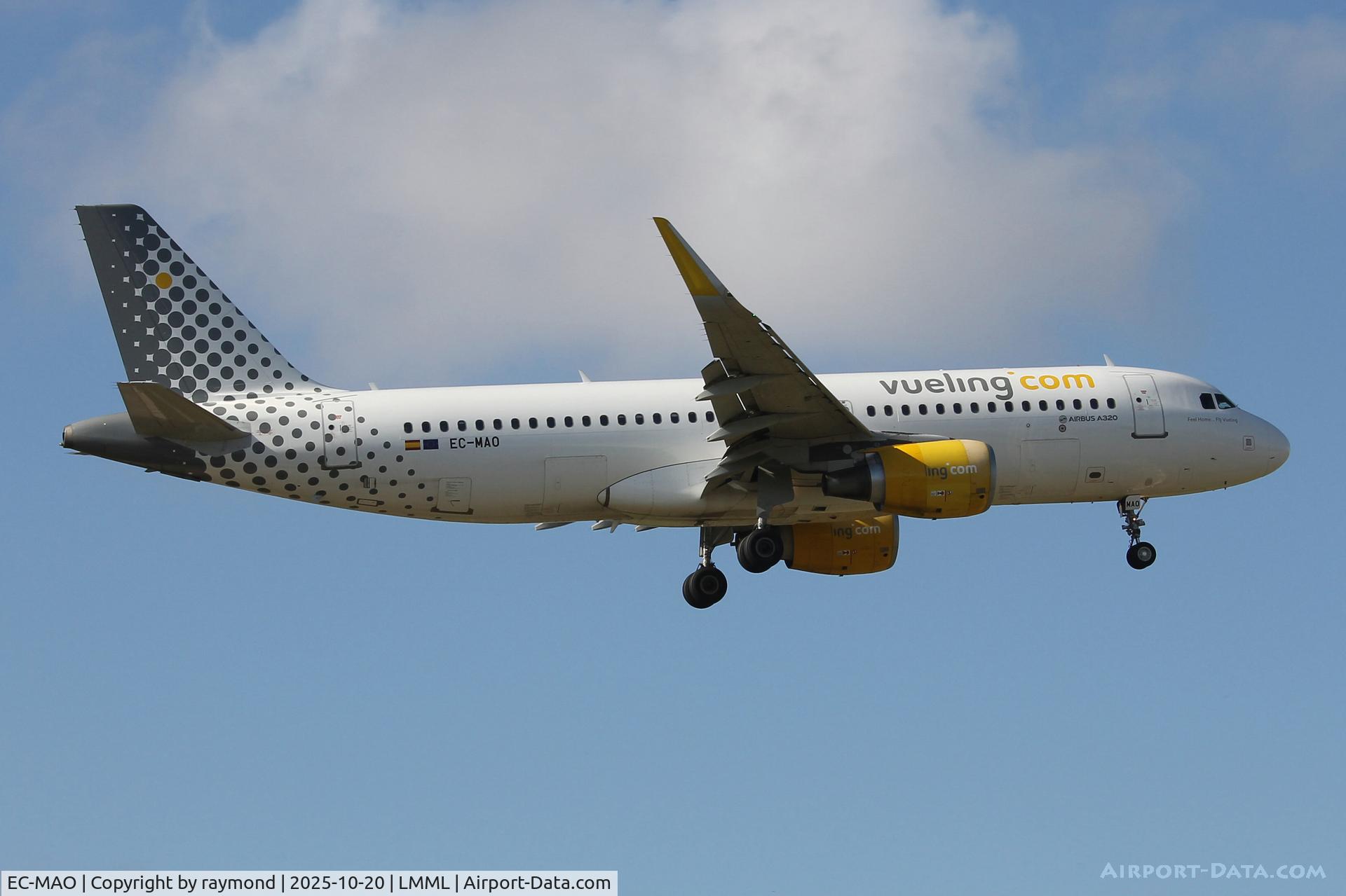 EC-MAO, 2014 Airbus A320-214 C/N 6081, Airbus A320-214 reg EC-MAO of Vueling landing in Malta from BCN.
