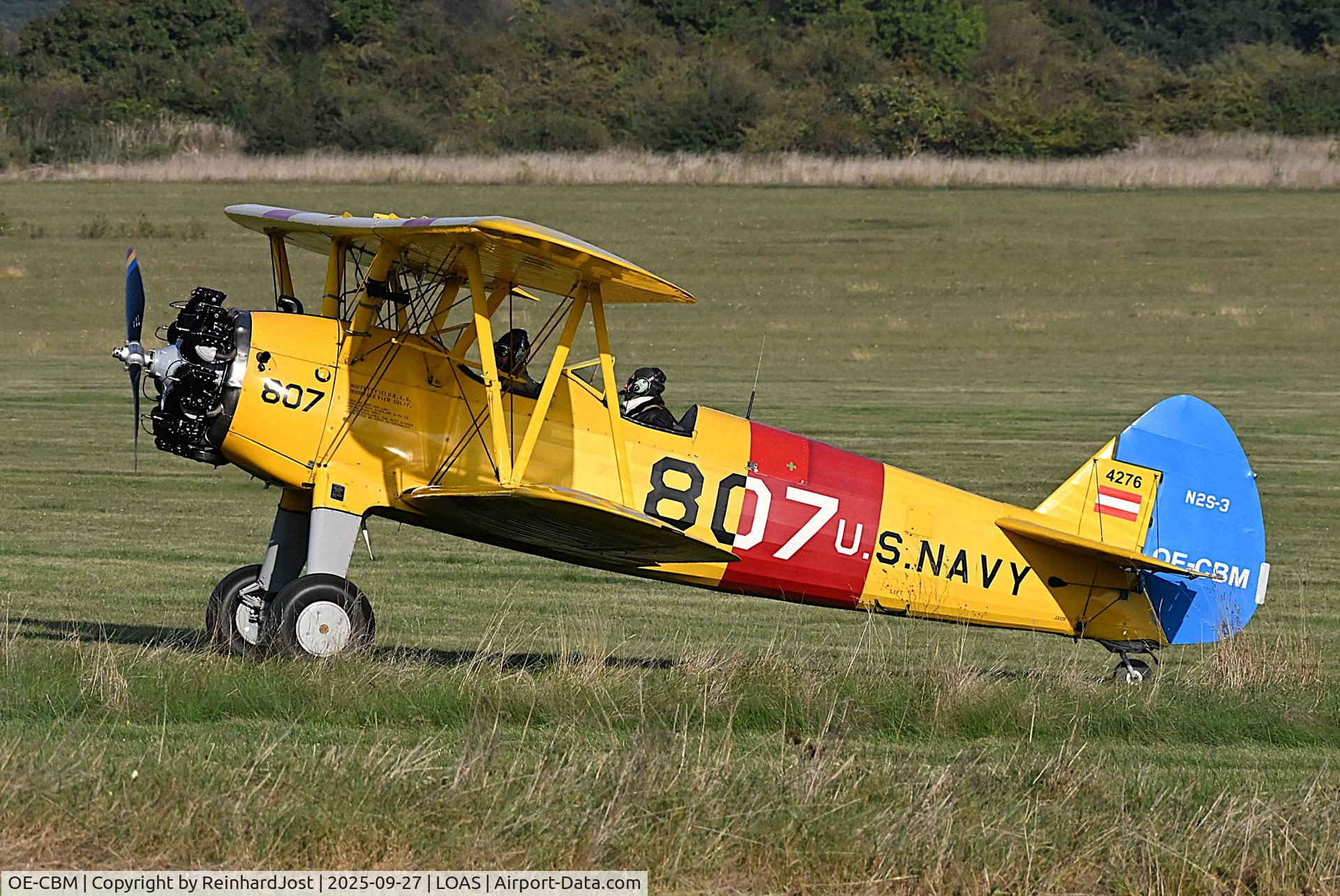 OE-CBM, 1941 Boeing A75N1(PT17) C/N 75-2606, Giving joyflights at the Flugplatzfest Spitzerberg 2025, Austria