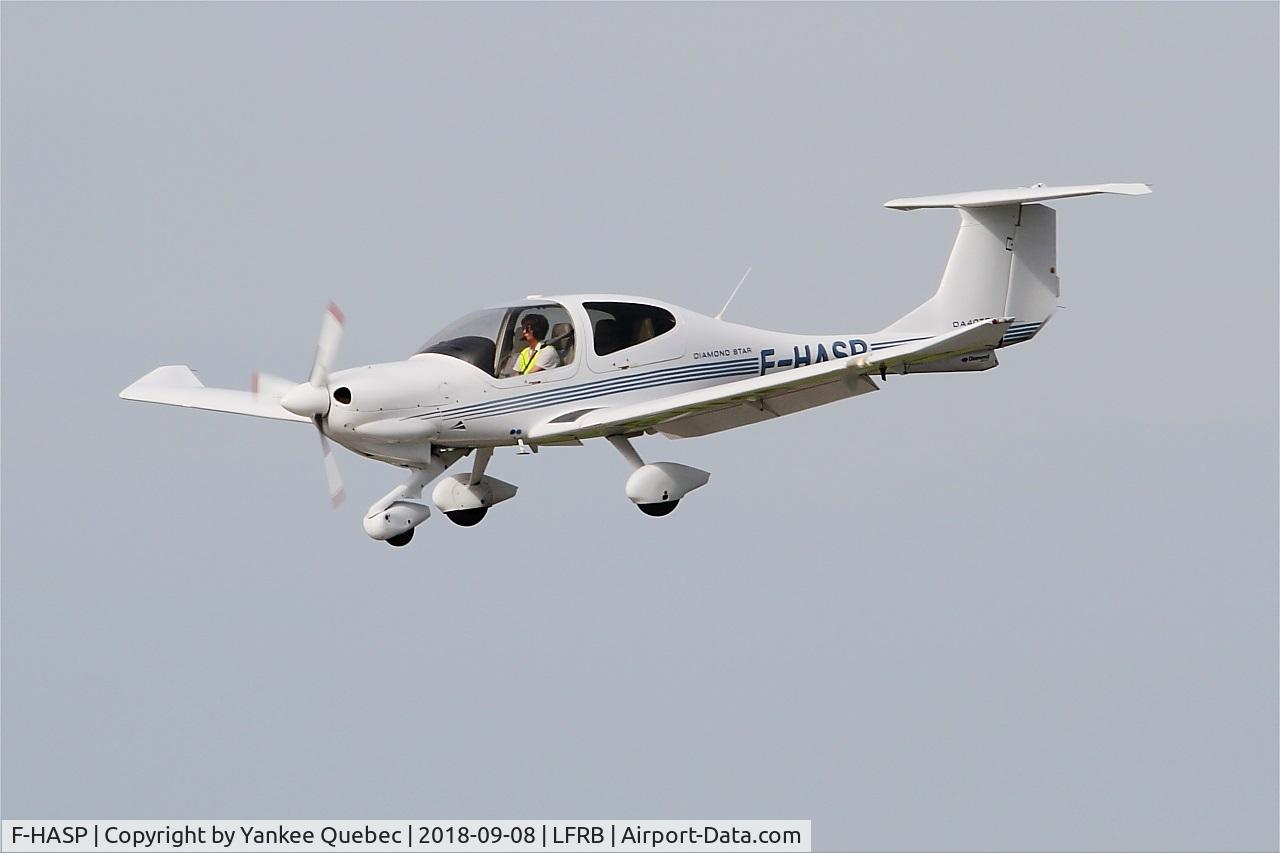 F-HASP, 2007 Diamond DA-40 Diamond Star C/N 40.281, Short approach rwy 25L, Brest Bretagne airport (LFRB-BES)