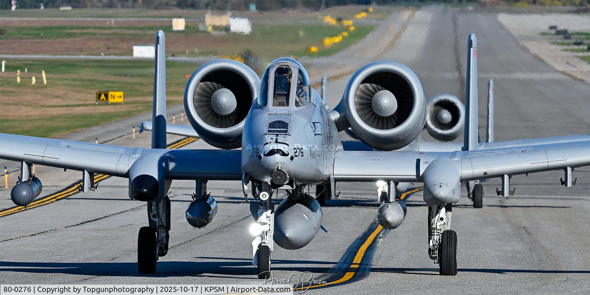 80-0276, 1980 Fairchild Republic A-10C Thunderbolt II C/N A10-0626, KACEY01 taxiing to the active