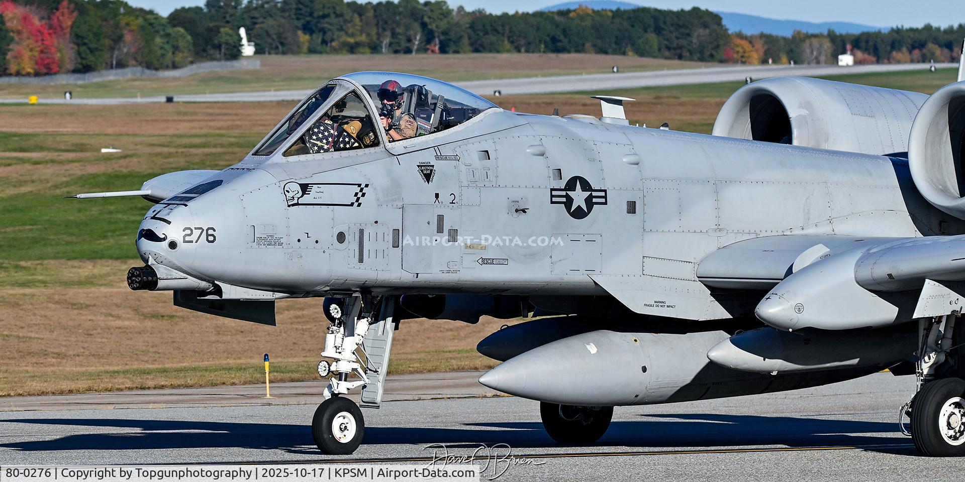 80-0276, 1980 Fairchild Republic A-10C Thunderbolt II C/N A10-0626, KACEY01 with 2 US Flags