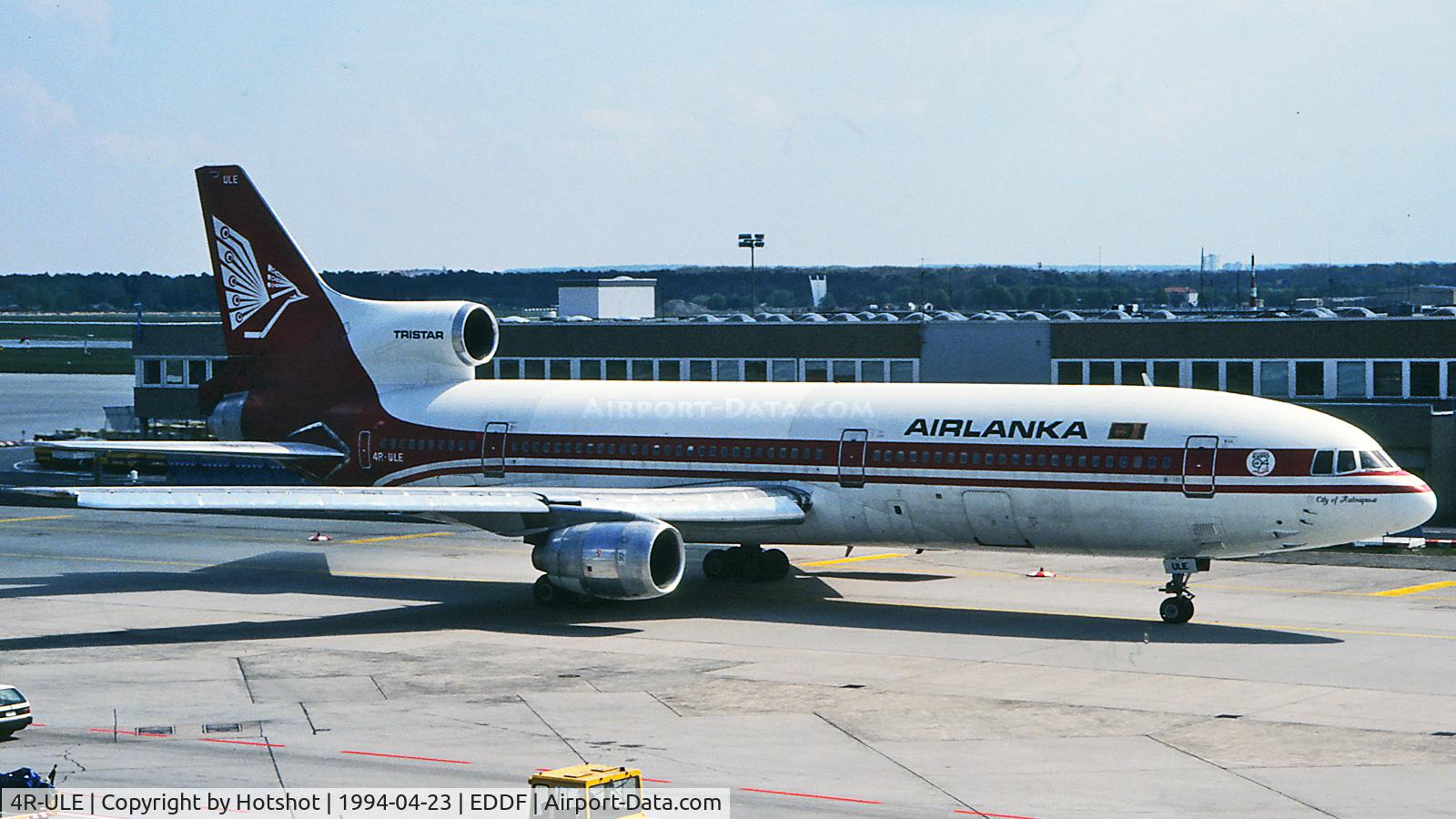 4R-ULE, 1974 Lockheed L-1011-385-1-15 TriStar 100 C/N 193P-1062, Taxiing in front of the old visitor´s terrace 4R-ULE, 1974 Lockheed L-1011-385-1-15 TriStar 100 C/N 193P-1062, Taxiing in front of the old visitor´s terrace