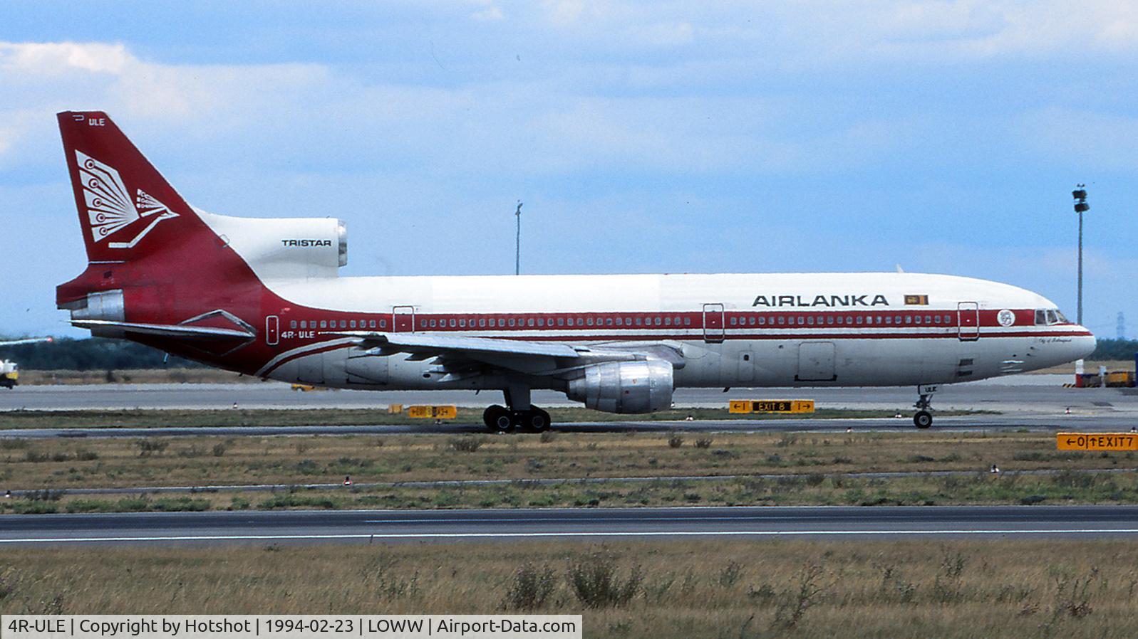 4R-ULE, 1974 Lockheed L-1011-385-1-15 TriStar 100 C/N 193P-1062, Taxiing out. 4R-ULE, 1974 Lockheed L-1011-385-1-15 TriStar 100 C/N 193P-1062, Taxiing out.