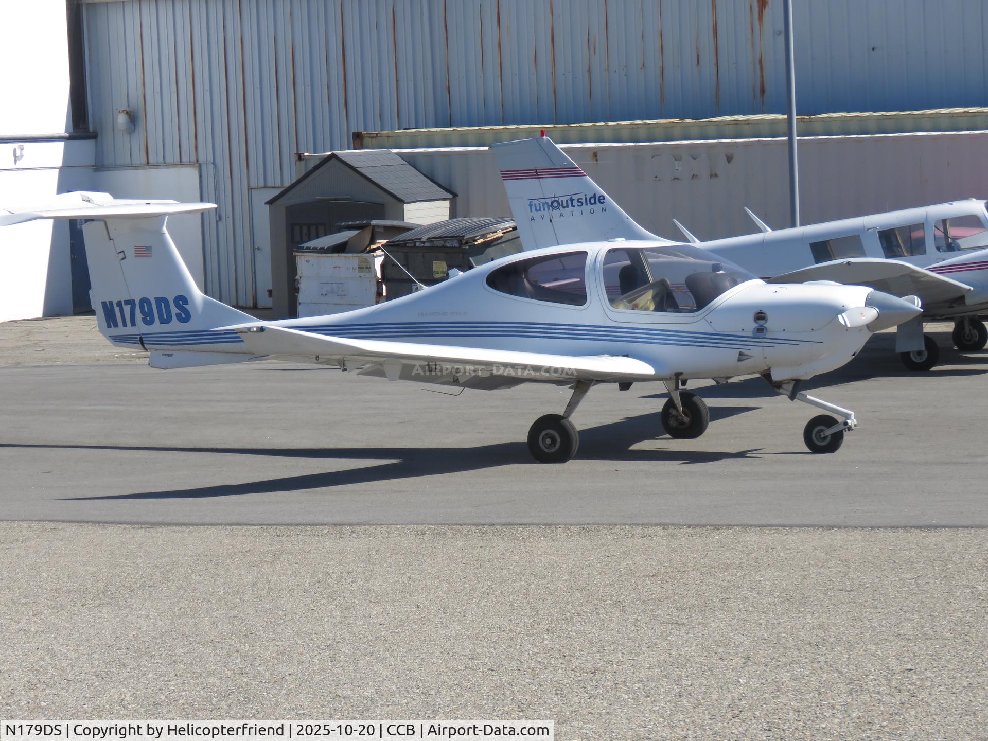 N179DS, 2003 Diamond DA-40 Diamond Star C/N 40.279, Parked by Maint shop