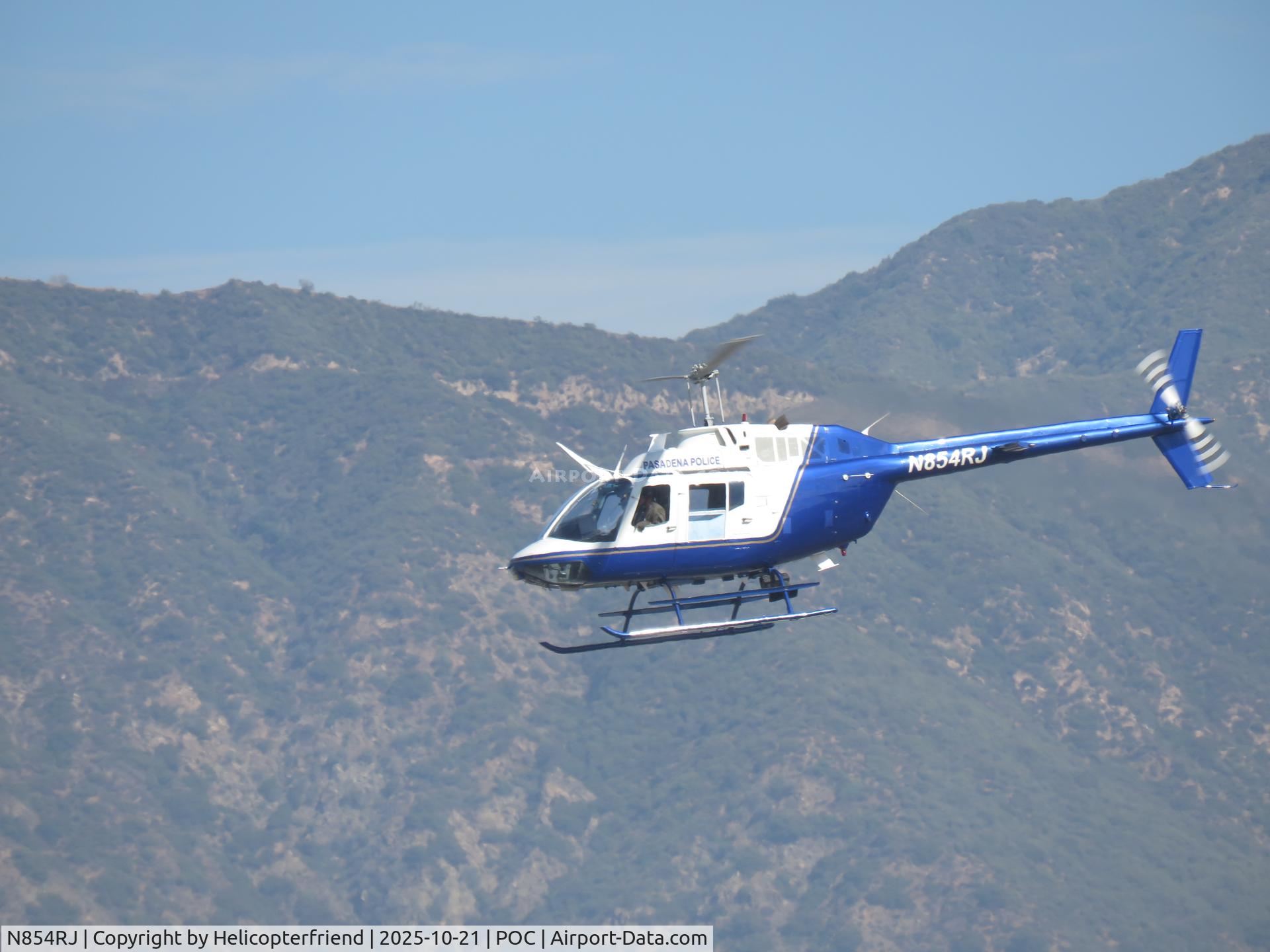 N854RJ, 1971 Bell OH-58A Kiowa C/N 41383, Right downwind departure N854RJ, 1971 Bell OH-58A Kiowa C/N 41383, Right downwind departure