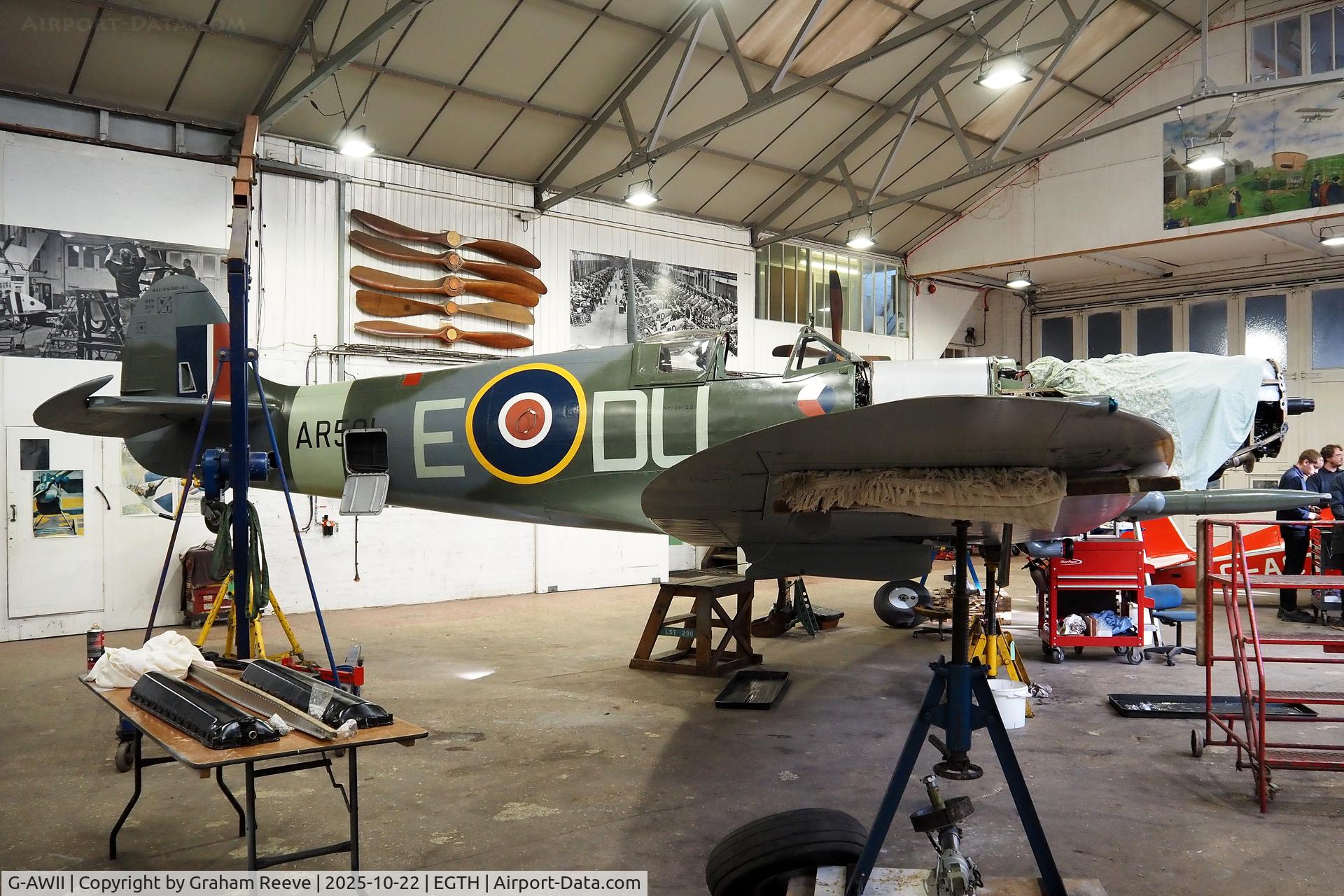 G-AWII, 1942 Supermarine 349 Spitfire LF.Vc C/N WASP/20/223, On display at the Shuttleworth Collection, Old Warden. 