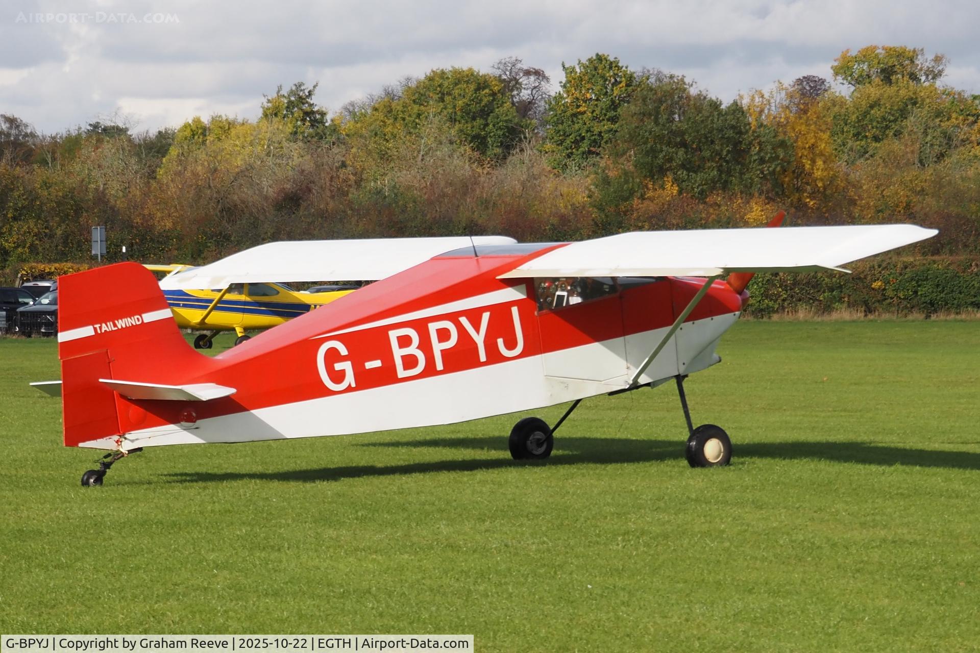 G-BPYJ, 1990 Wittman W-8 Tailwind C/N PFA 031-11028, Parked at Old Warden.  G-BPYJ, 1990 Wittman W-8 Tailwind C/N PFA 031-11028, Parked at Old Warden.