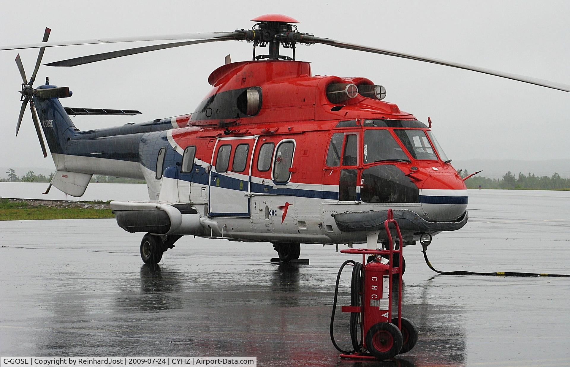 C-GOSE, 1983 Aerospatiale AS-332L Super Puma C/N 2048, Super Puma of CHC Helicopters during bad weather at Halifax, Nova Scotia, Canada C-GOSE, 1983 Aerospatiale AS-332L Super Puma C/N 2048, Super Puma of CHC Helicopters during bad weather at Halifax, Nova Scotia, Canada