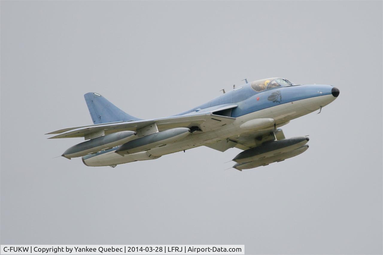 C-FUKW, 1954 Hawker Hunter T.68 C/N HABL-003215&41H-680368, Landivisiau Naval Air Base (LFRJ-LDV) C-FUKW, 1954 Hawker Hunter T.68 C/N HABL-003215&41H-680368, Landivisiau Naval Air Base (LFRJ-LDV)