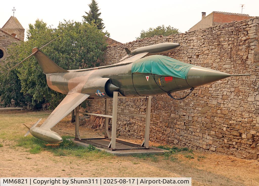 MM6821, Aeritalia F-104S-ASA Starfighter C/N 1121, Preserved in a small town named Sant Pere del Arquells... Repainted in USAF c/s without code MM6821, Aeritalia F-104S-ASA Starfighter C/N 1121, Preserved in a small town named Sant Pere del Arquells... Repainted in USAF c/s without code
