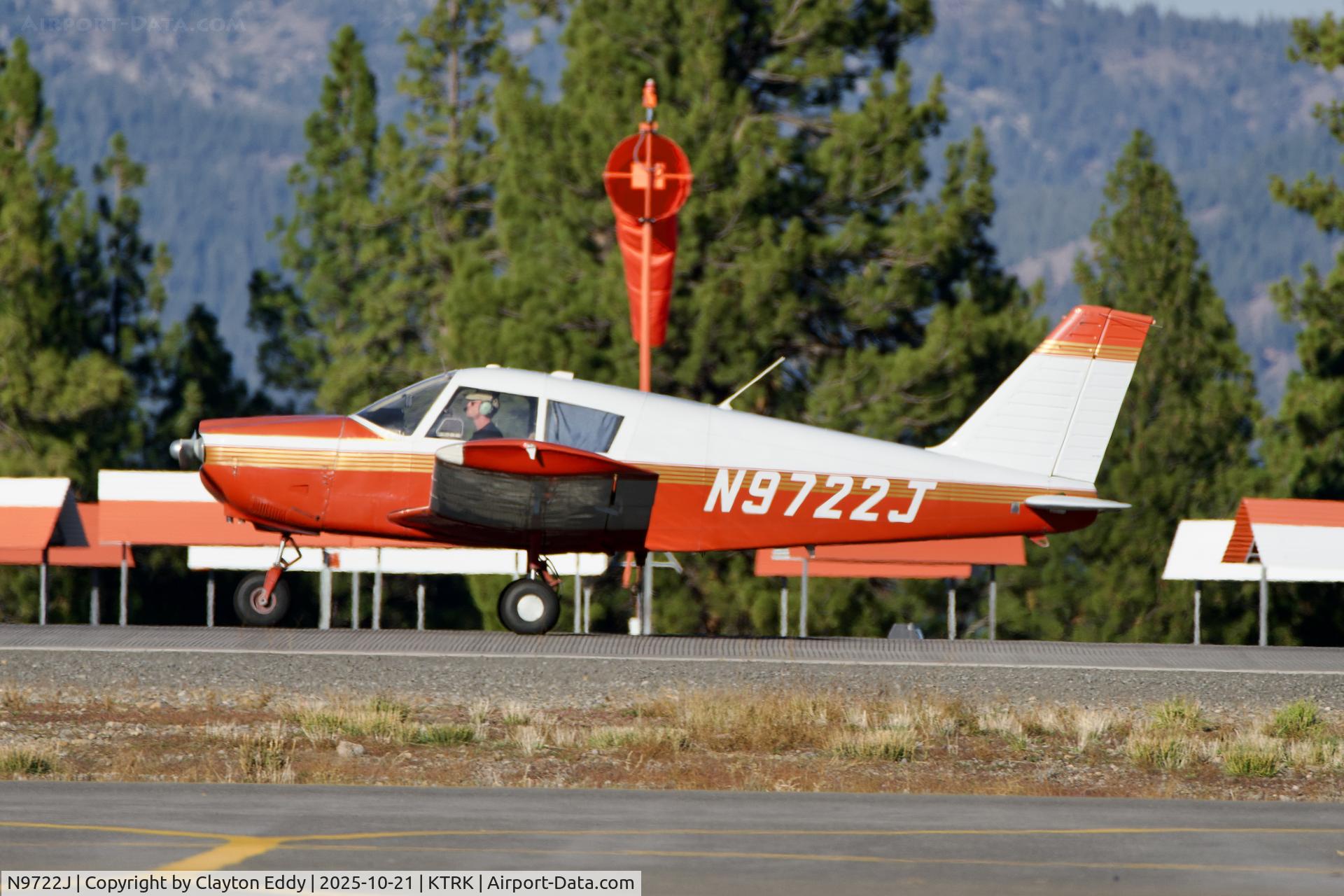 N9722J, 1967 Piper PA-28-180 C/N 28-3914, Truckee Tahoe airport in California 2025
