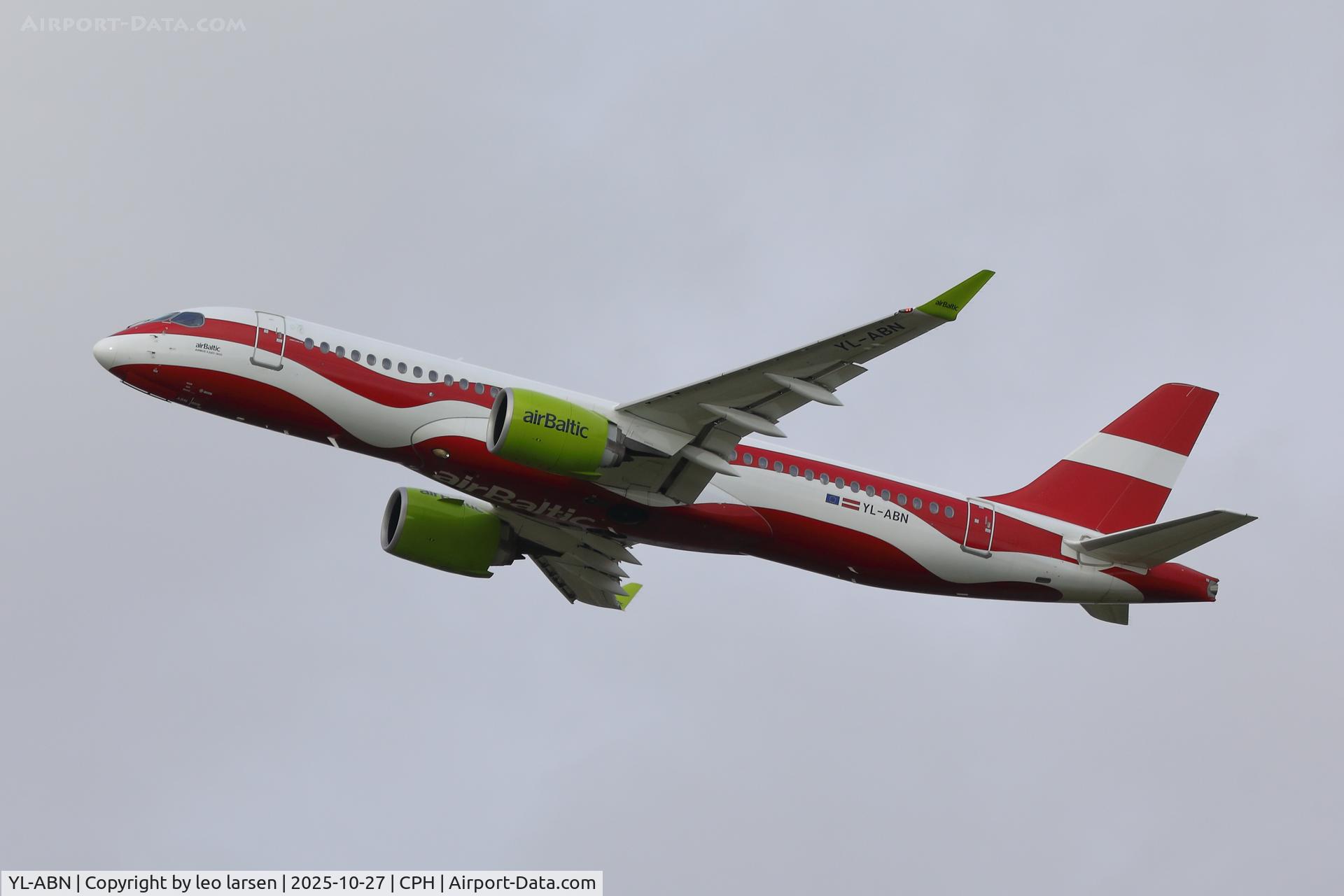 YL-ABN, 2023 Airbus A220-371 C/N 55215, Copenhagen 27.10.2025