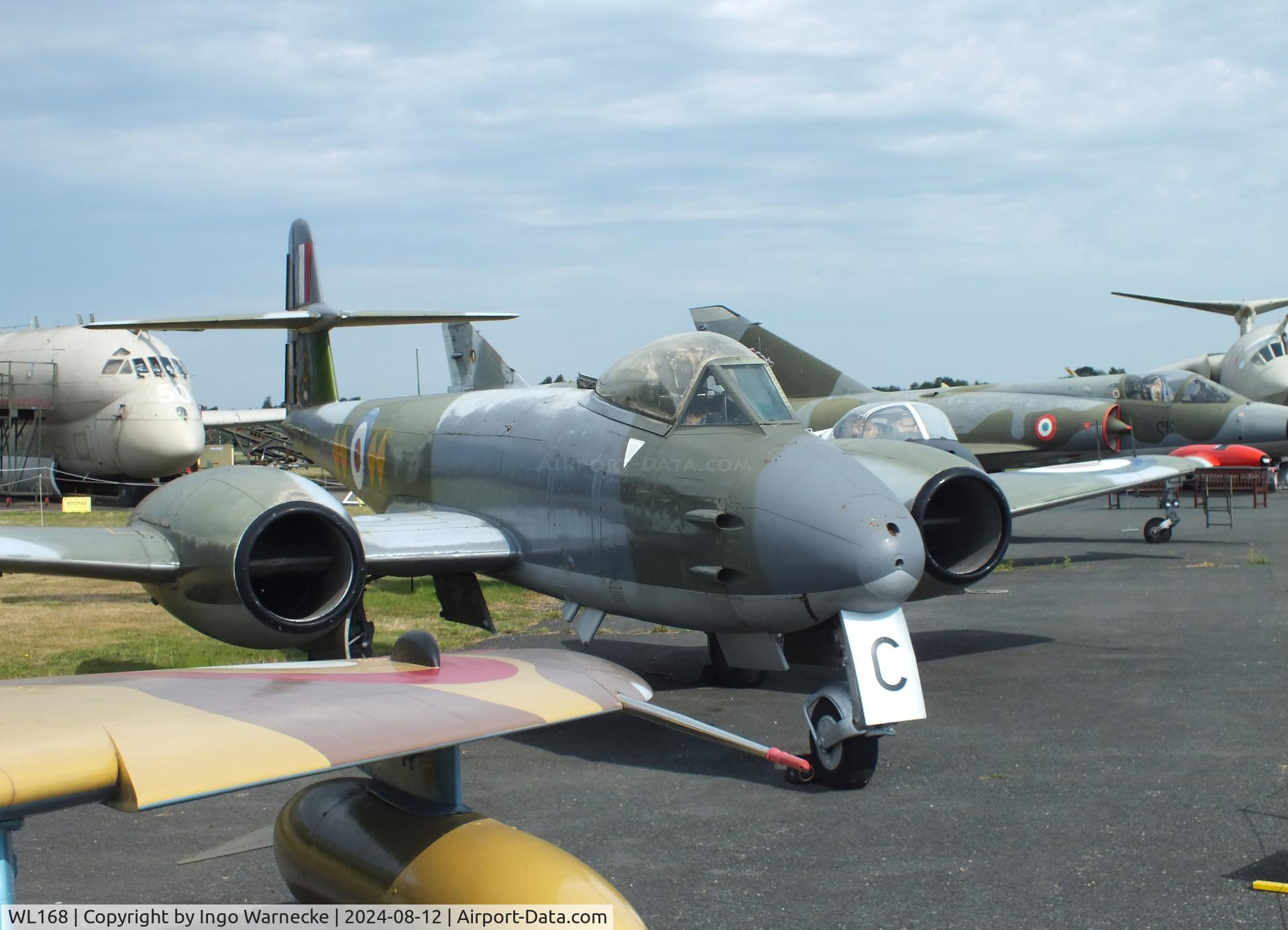 WL168, Gloster Meteor F.8 C/N Not found WL168, Gloster Meteor F8 (displayed as 'WK864') at the Yorkshire Air Museum, Elvington