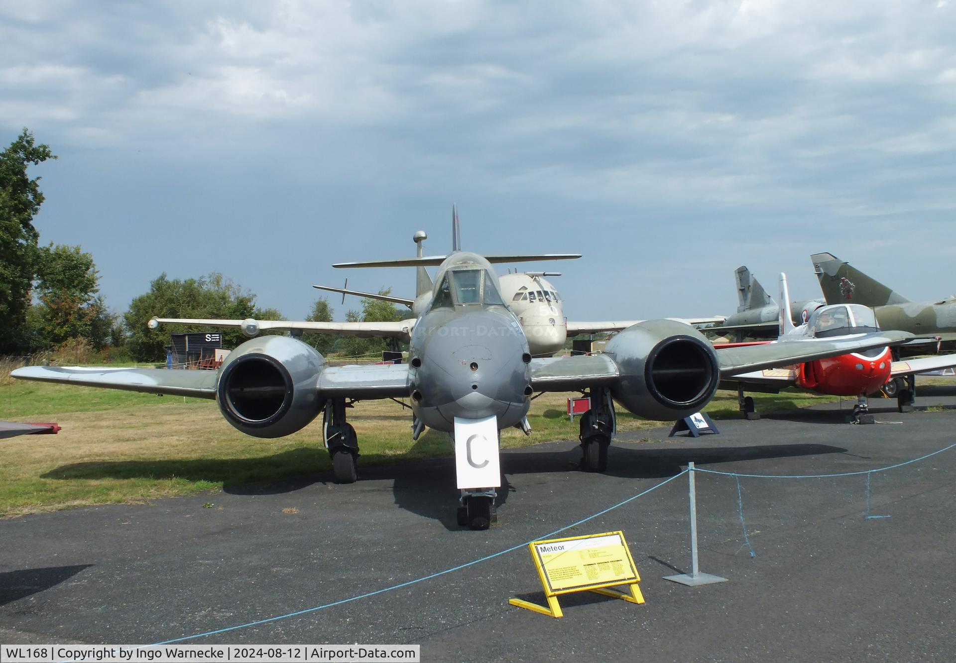 WL168, Gloster Meteor F.8 C/N Not found WL168, Gloster Meteor F8 (displayed as 'WK864') at the Yorkshire Air Museum, Elvington