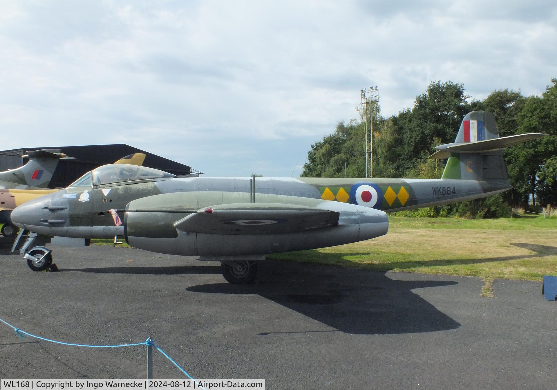 WL168, Gloster Meteor F.8 C/N Not found WL168, Gloster Meteor F8 (displayed as 'WK864') at the Yorkshire Air Museum, Elvington