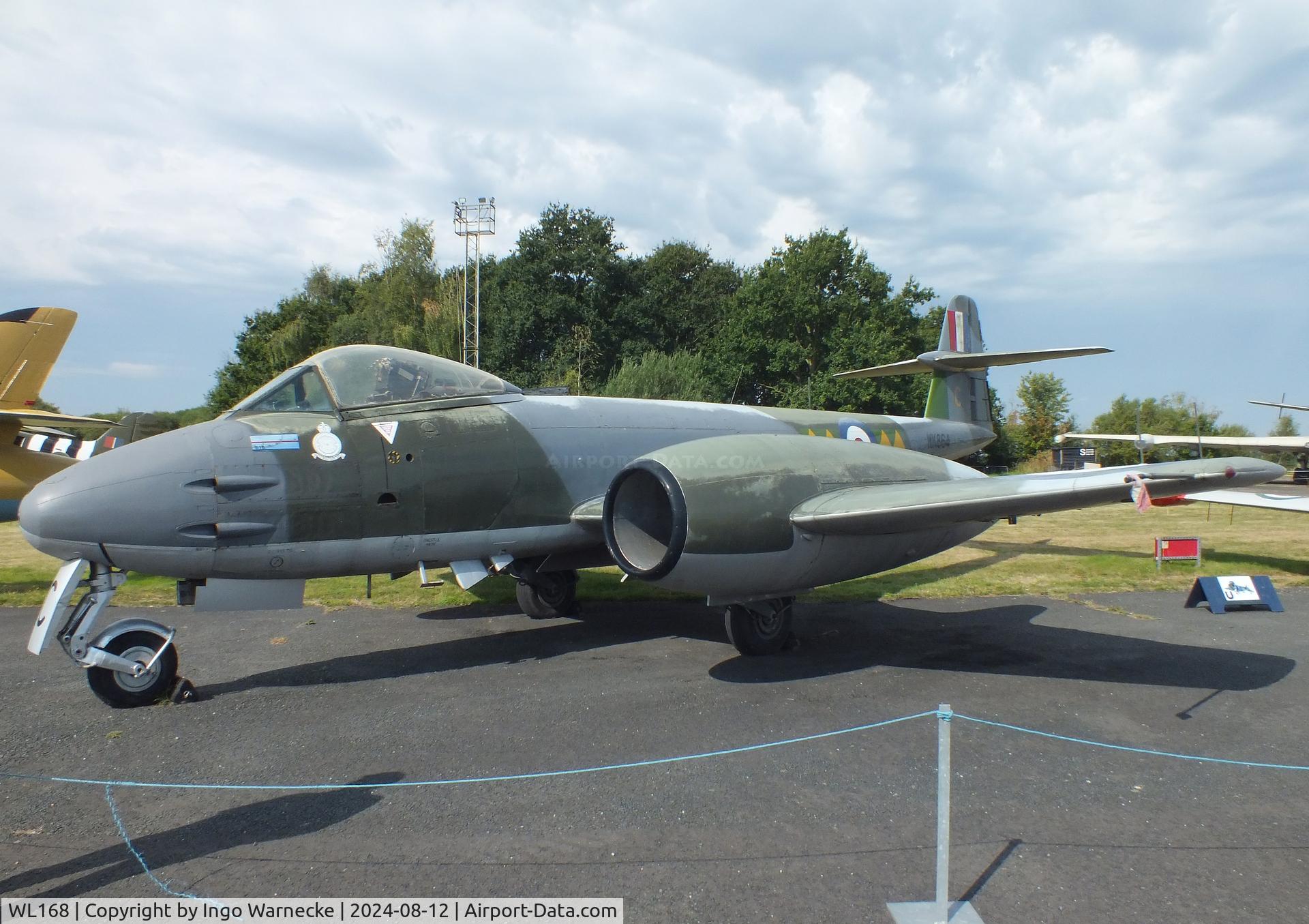 WL168, Gloster Meteor F.8 C/N Not found WL168, Gloster Meteor F8 (displayed as 'WK864') at the Yorkshire Air Museum, Elvington