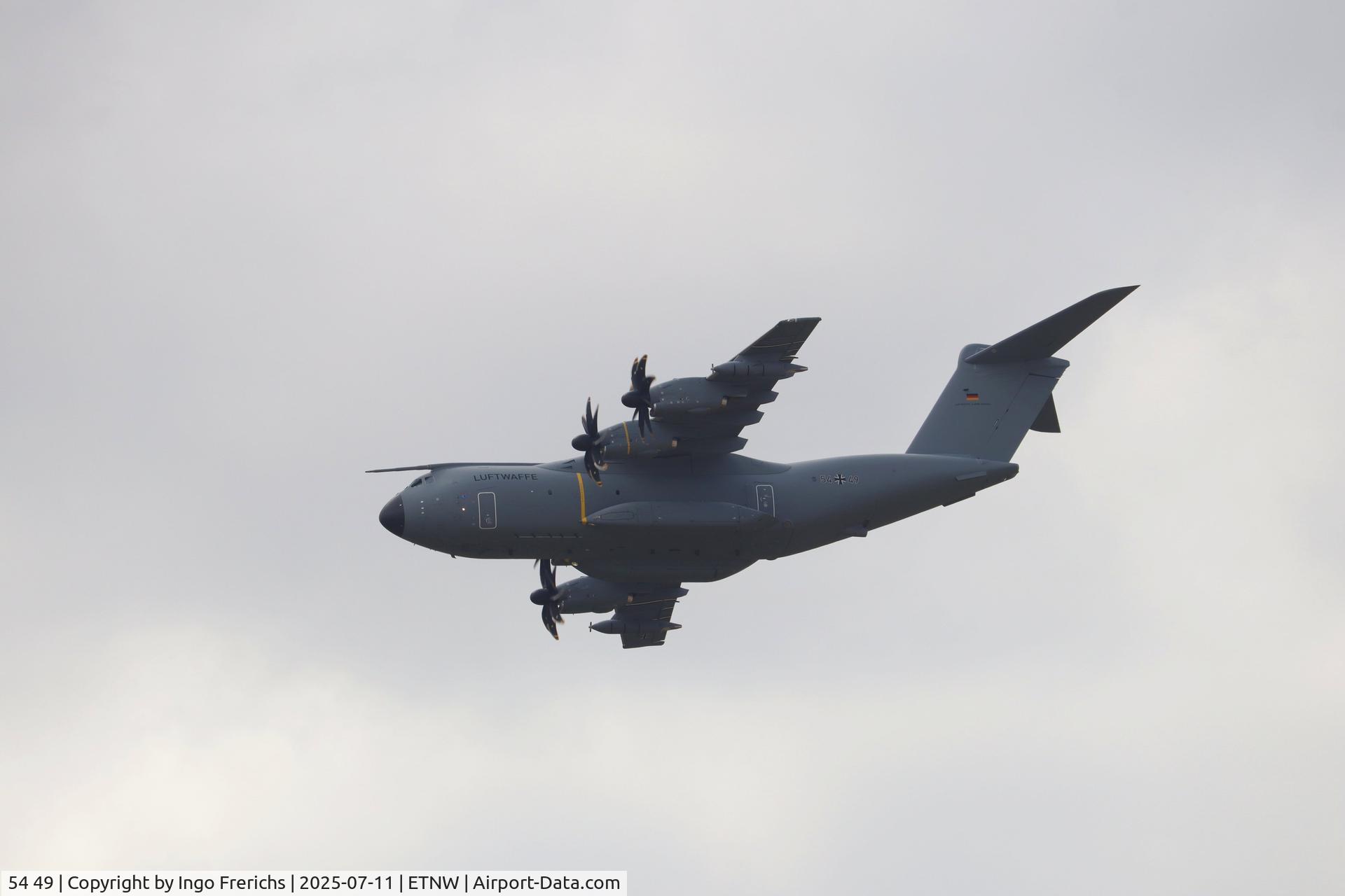 54 49, 2024 Airbus A400M-180 C/N 143, A400M-180 54 49 in flight over Wunstorf Airbase. 54 49, 2024 Airbus A400M-180 C/N 143, A400M-180 54 49 in flight over Wunstorf Airbase.