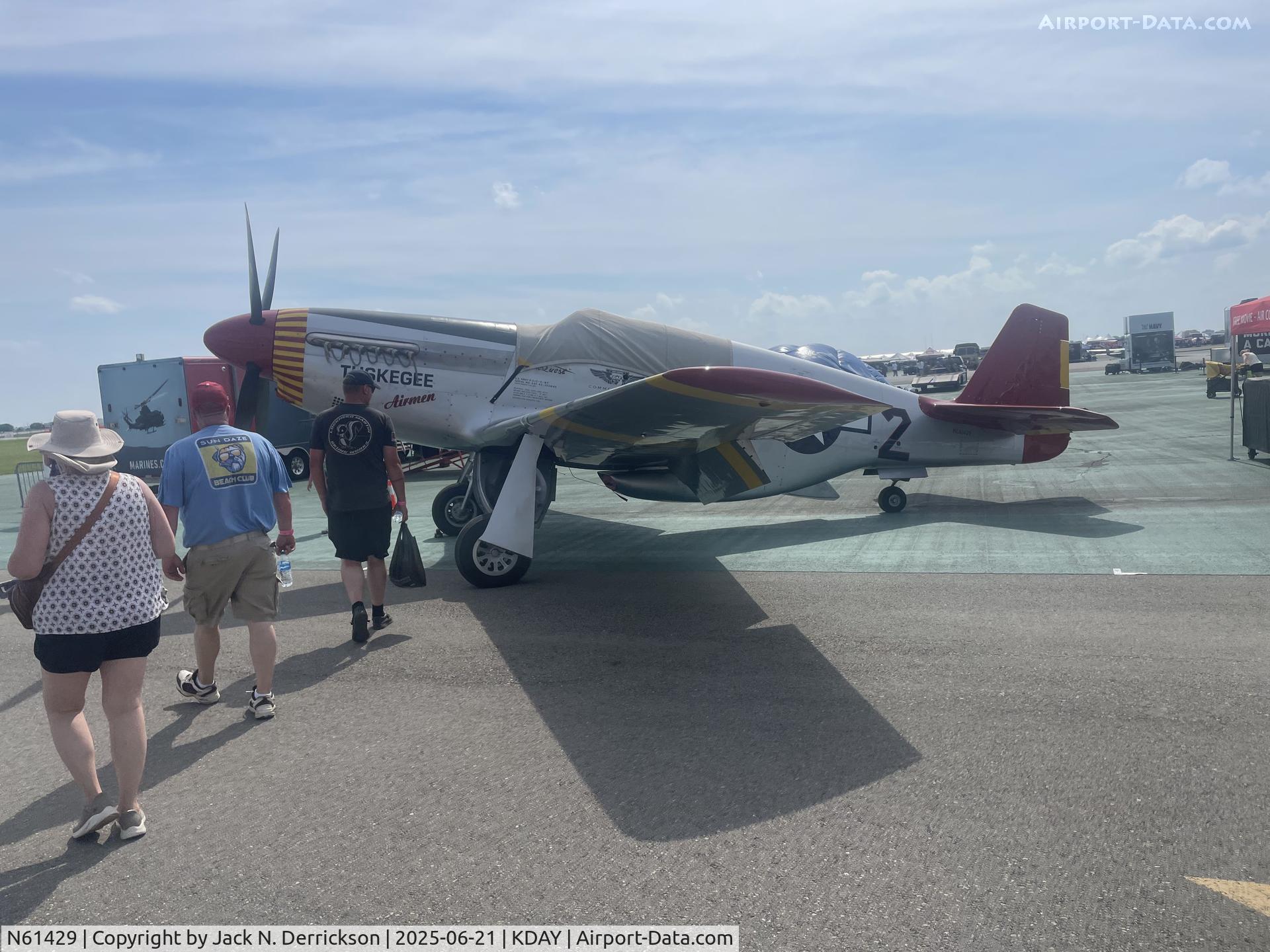 N61429, 1942 North American P-51C Mustang C/N 103-26199, 2025 Dayton Airshow N61429, 1942 North American P-51C Mustang C/N 103-26199, 2025 Dayton Airshow