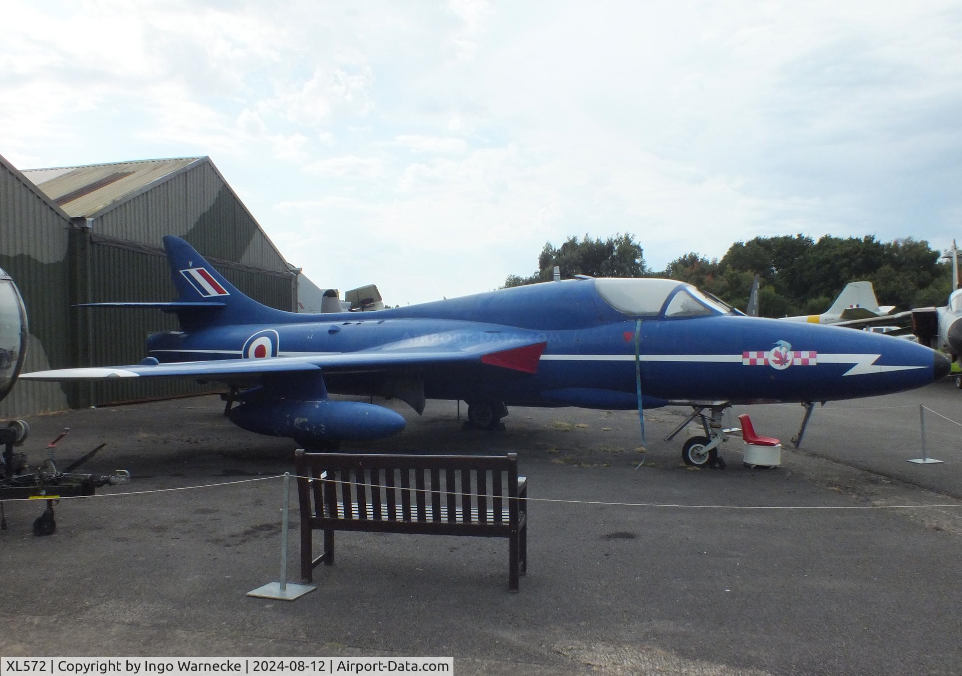 XL572, Hawker Hunter T.7 C/N HABL-003311, Hawker Hunter T7 (displayed as 'XL571') at the Yorkshire Air Museum, Elvington