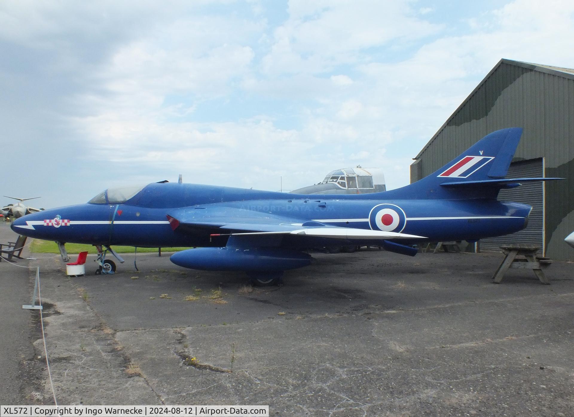 XL572, Hawker Hunter T.7 C/N HABL-003311, Hawker Hunter T7 (displayed as 'XL571') at the Yorkshire Air Museum, Elvington
