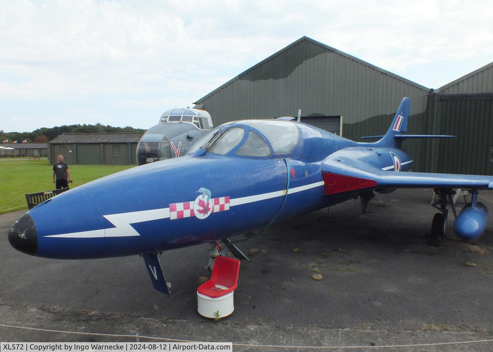 XL572, Hawker Hunter T.7 C/N HABL-003311, Hawker Hunter T7 (displayed as 'XL571') at the Yorkshire Air Museum, Elvington
