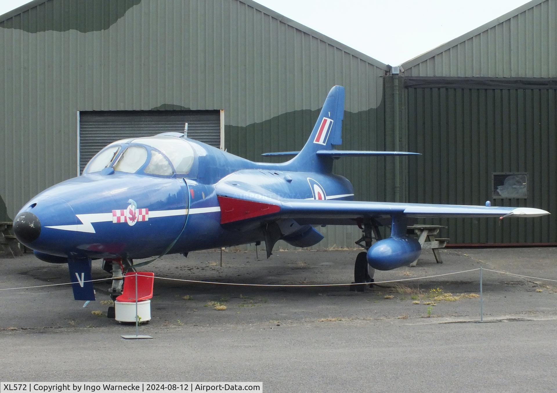 XL572, Hawker Hunter T.7 C/N HABL-003311, Hawker Hunter T7 (displayed as 'XL571') at the Yorkshire Air Museum, Elvington
