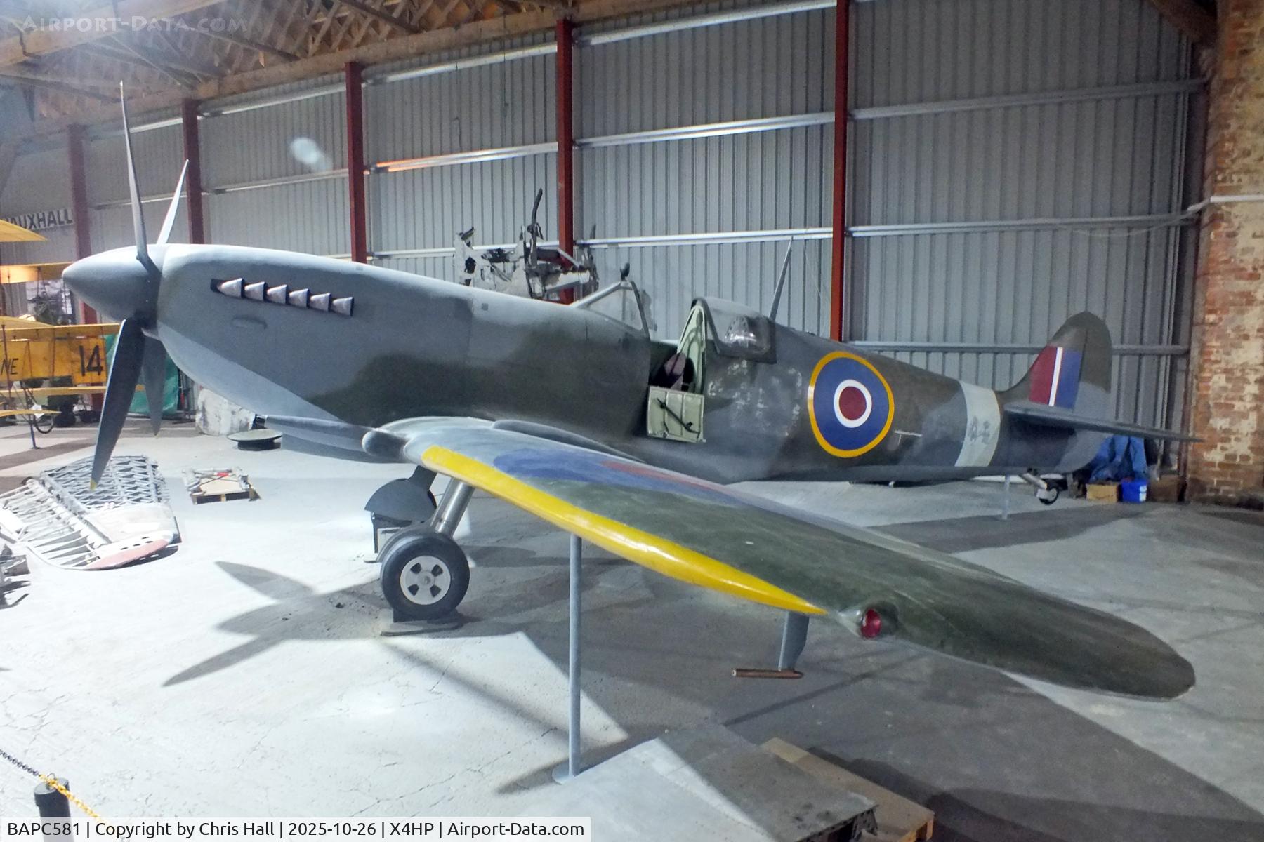 BAPC581, Supermarine Spitfire IXV (Replica) C/N BAPC581, Hooton Park 26/10/25 BAPC581, Supermarine Spitfire IXV (Replica) C/N BAPC581, Hooton Park 26/10/25